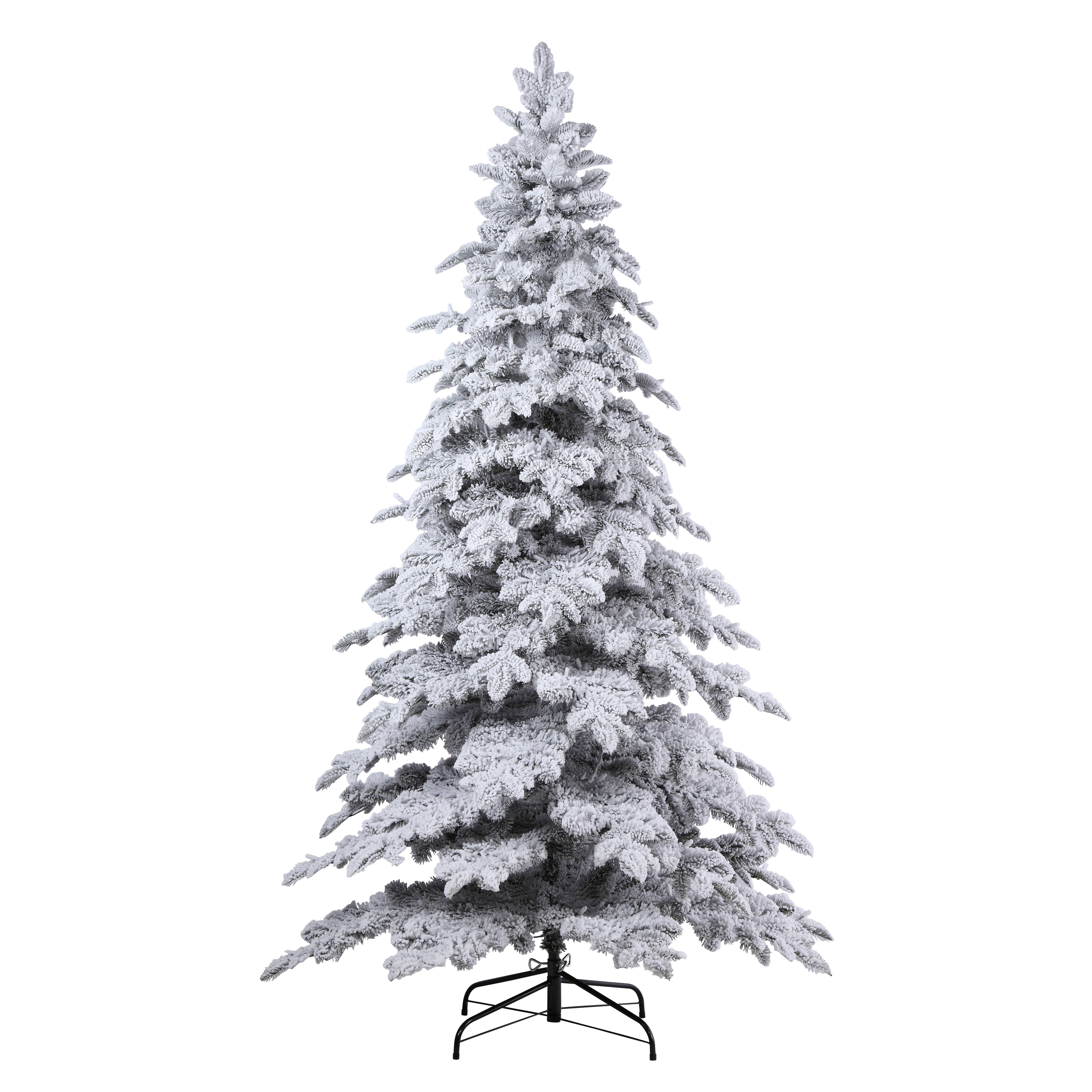 7ft. Pre-Lit Holland Snow Fir Artificial Christmas Tree, Soft White T5 LED Lights