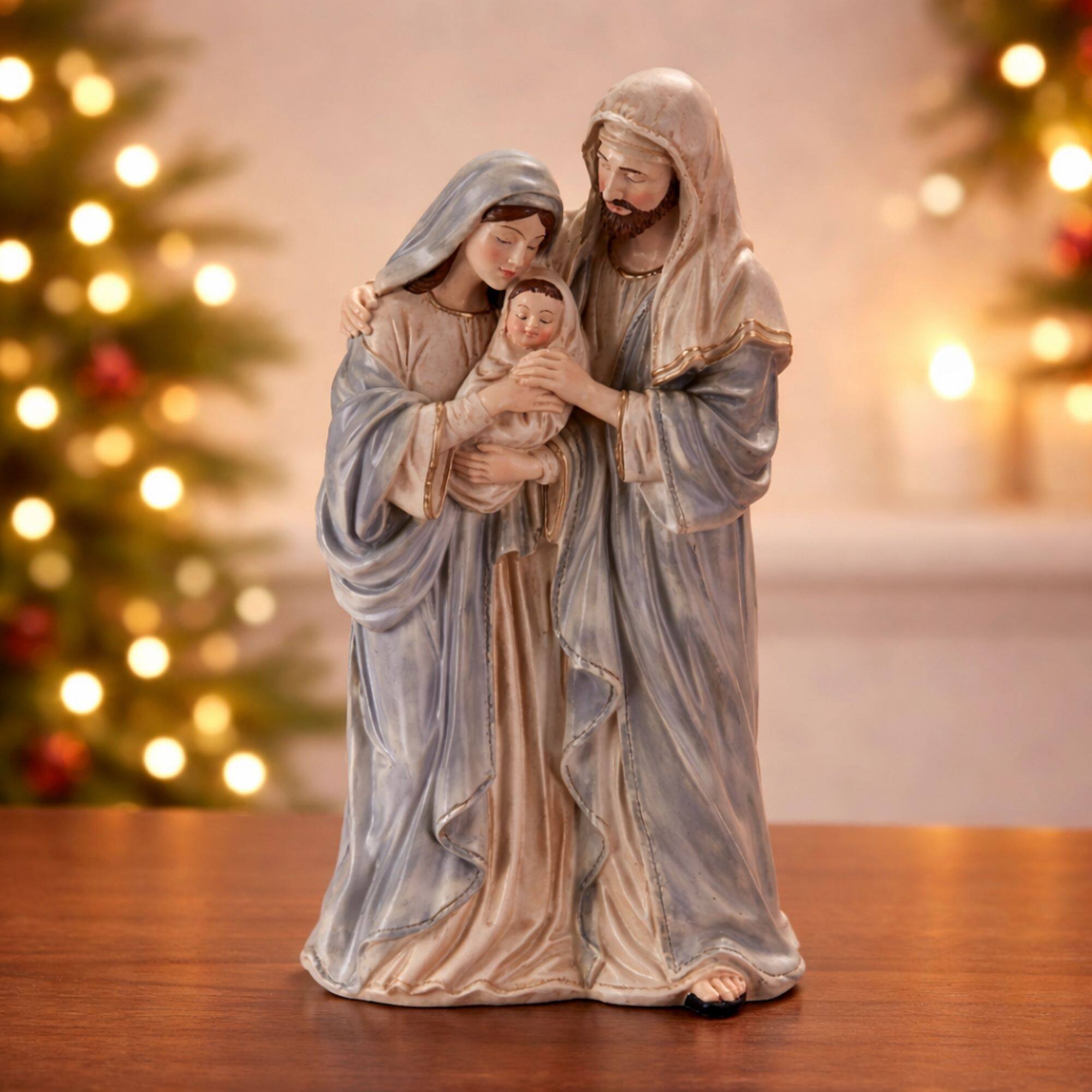 Melrose 12" Holiday Family Statue