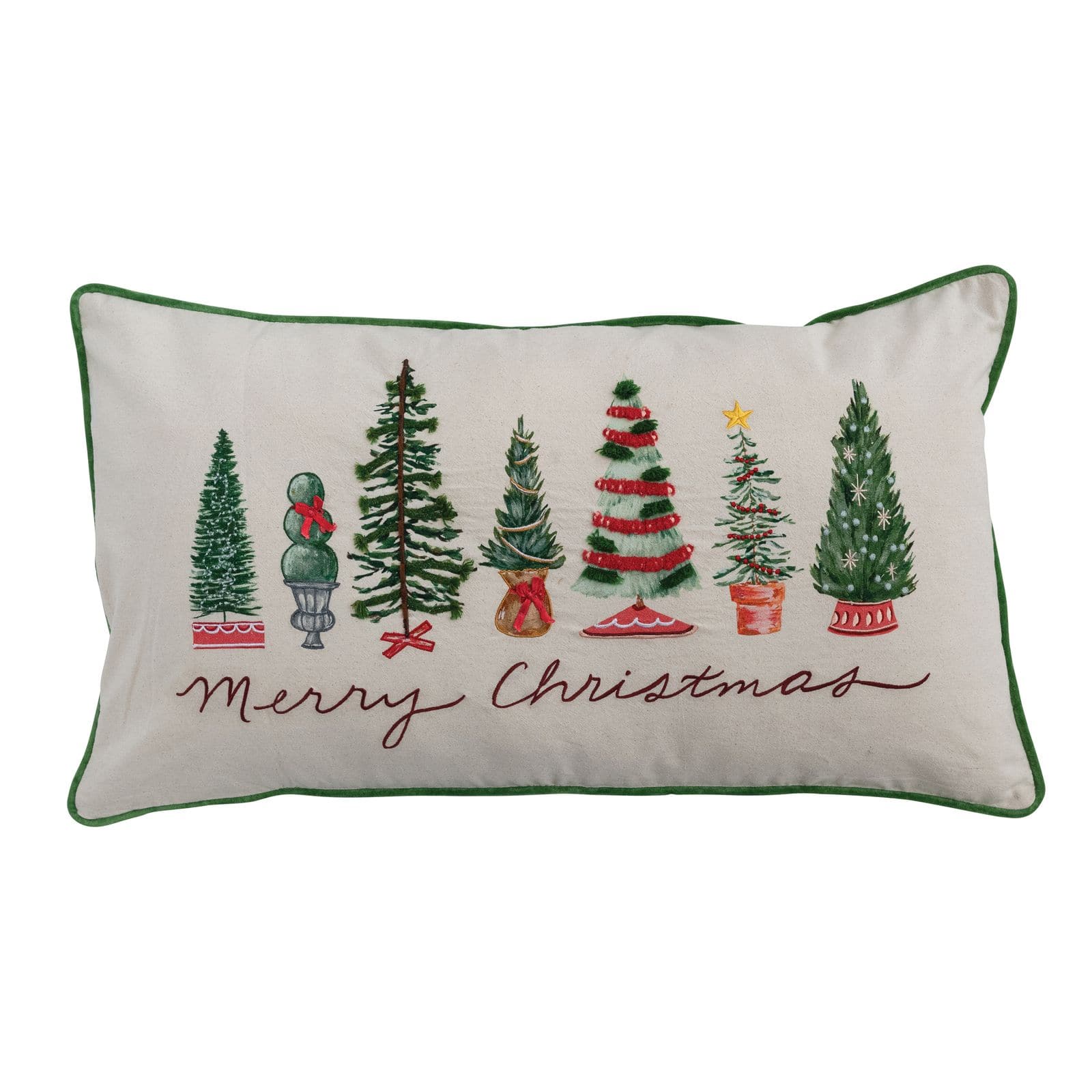 Hello Honey® 32" x 18" Printed Merry Christmas Lumbar Pillow