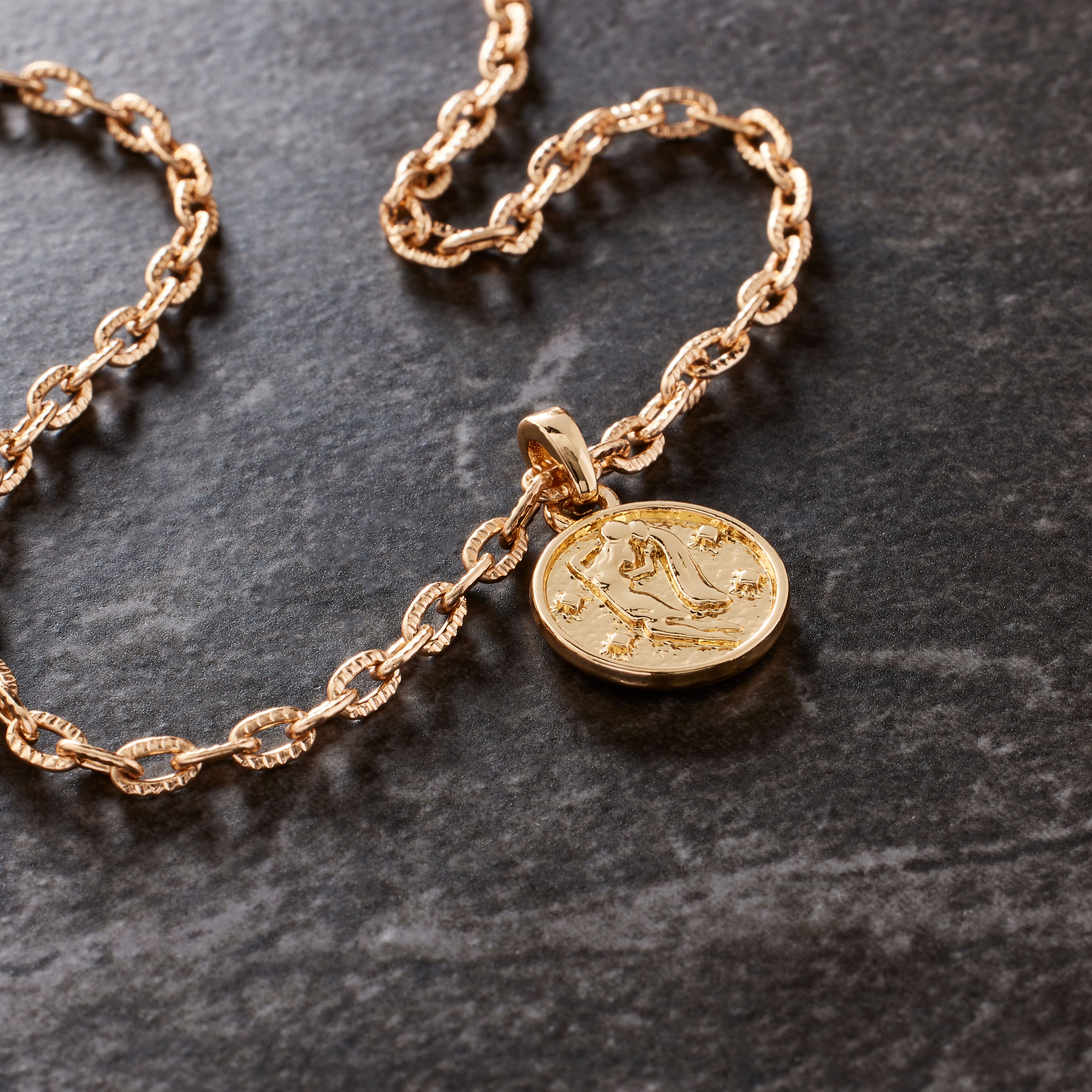 12 Pack: Metal Zodiac Coin Charm by Bead Landing