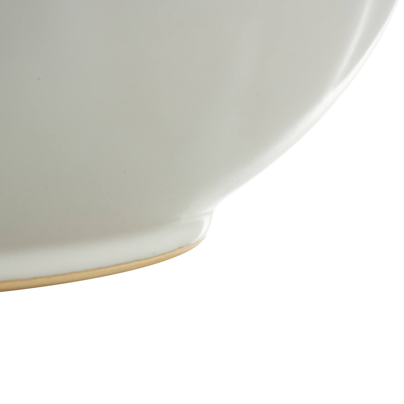 10" Wide White Multi Opening Ceramic Vase