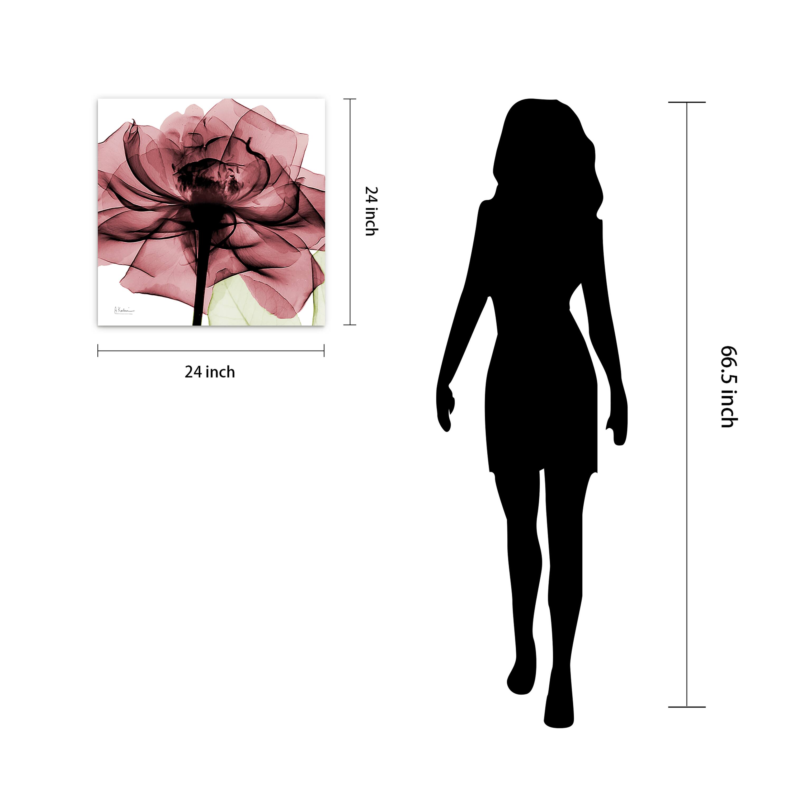 Empire Art Direct 24" x 24" Chianti Rose II Frameless Free Floating Printed Tempered Glass Wall Art