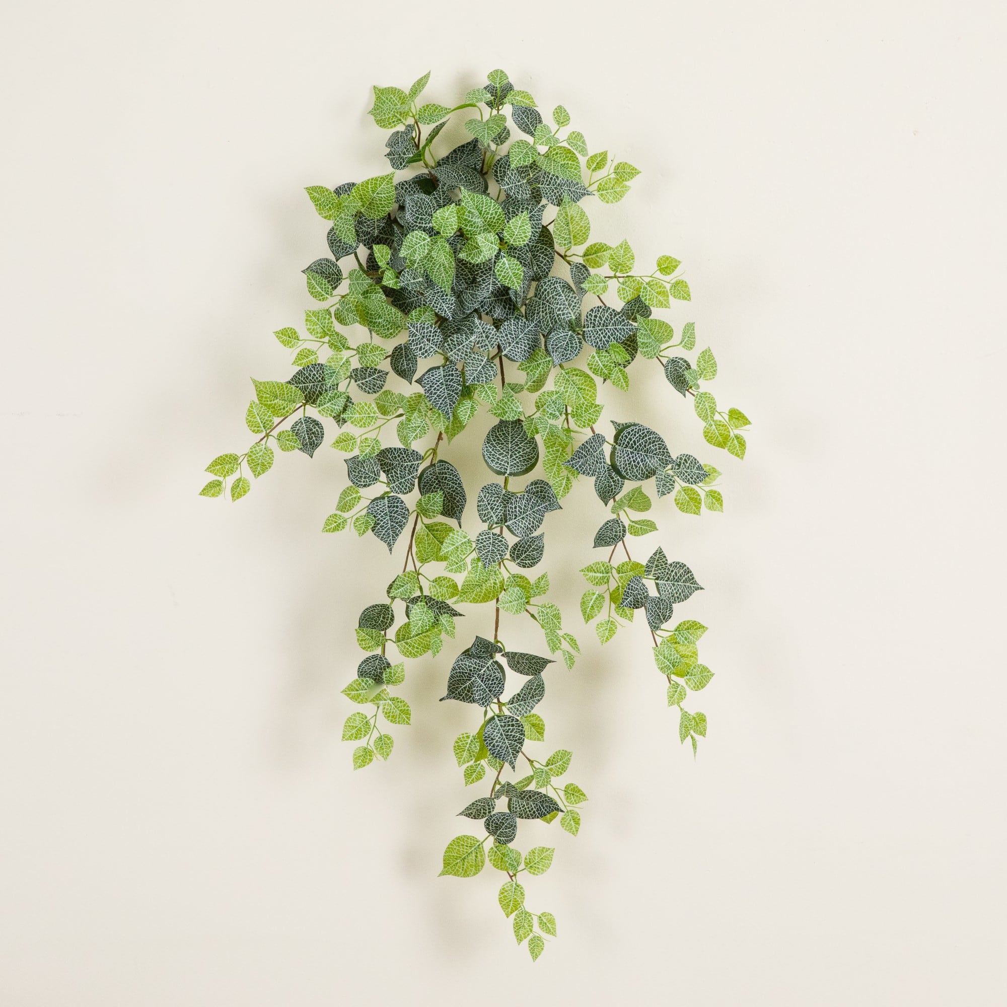 41" UV Resistant Artificial Fittonia Hanging Plant (Indoor/Outdoor) - Set of 3