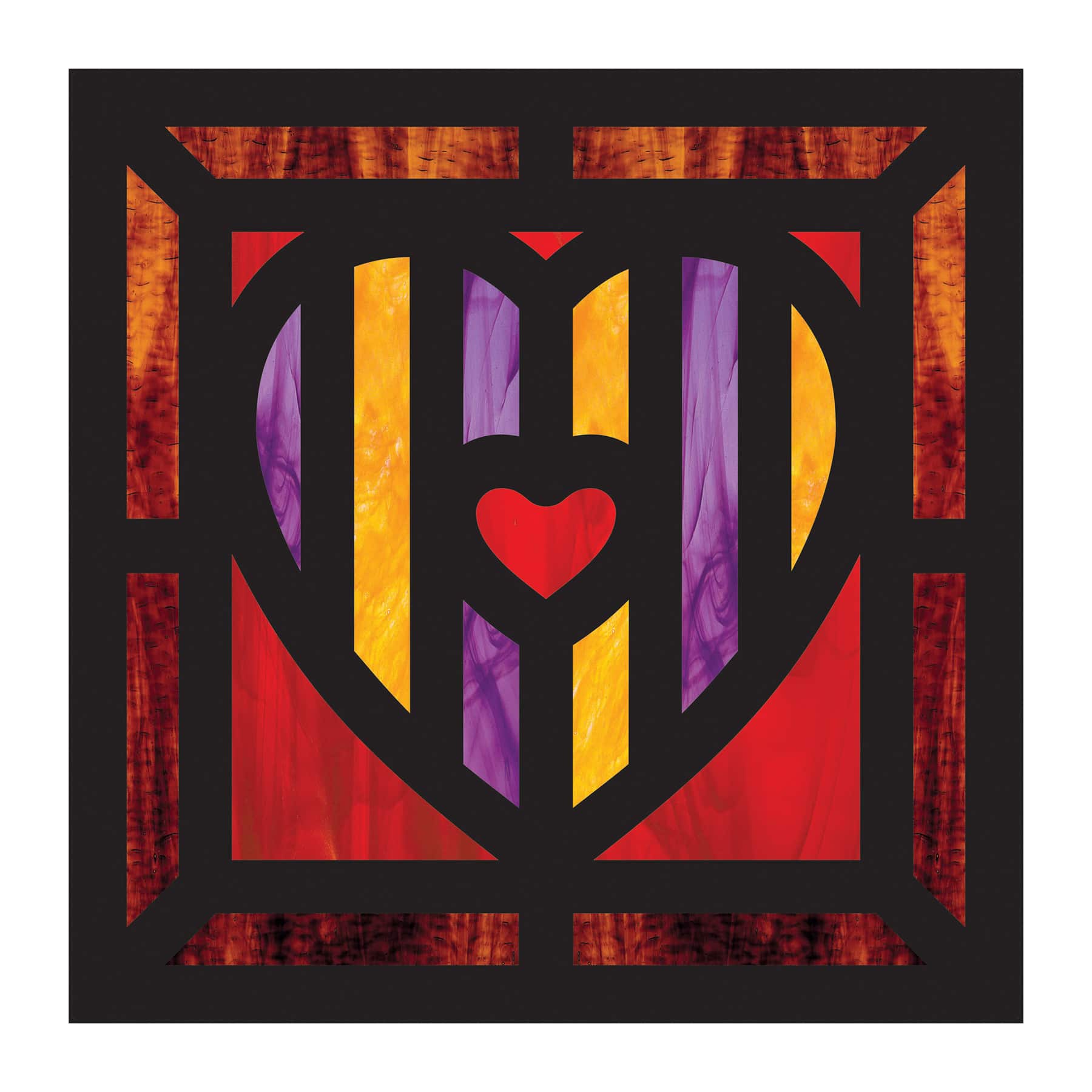 Roylco® Stained Glass Heart Cardstock Frames, 24ct.