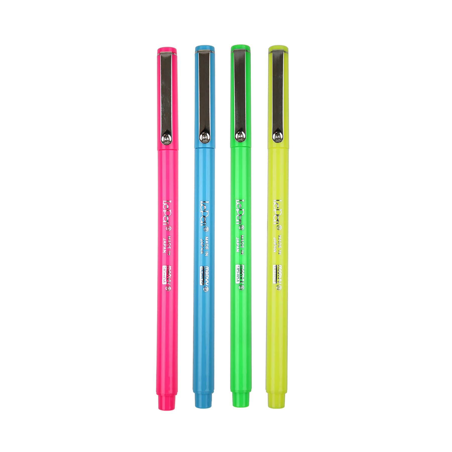 Marvy® Uchida Le Pen® 0.3 mm 4 Neon Color Drawing Pen Set