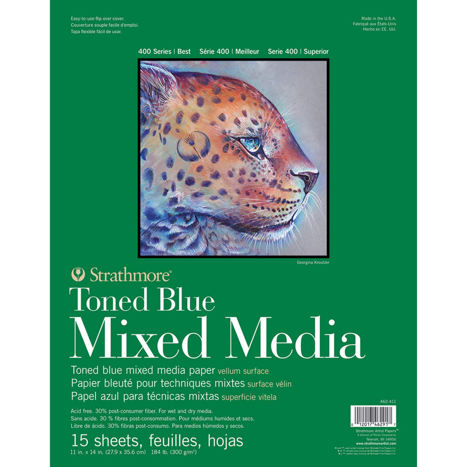 Strathmore® 400 Series Recycled Toned Blue Mixed Media Paper Pad