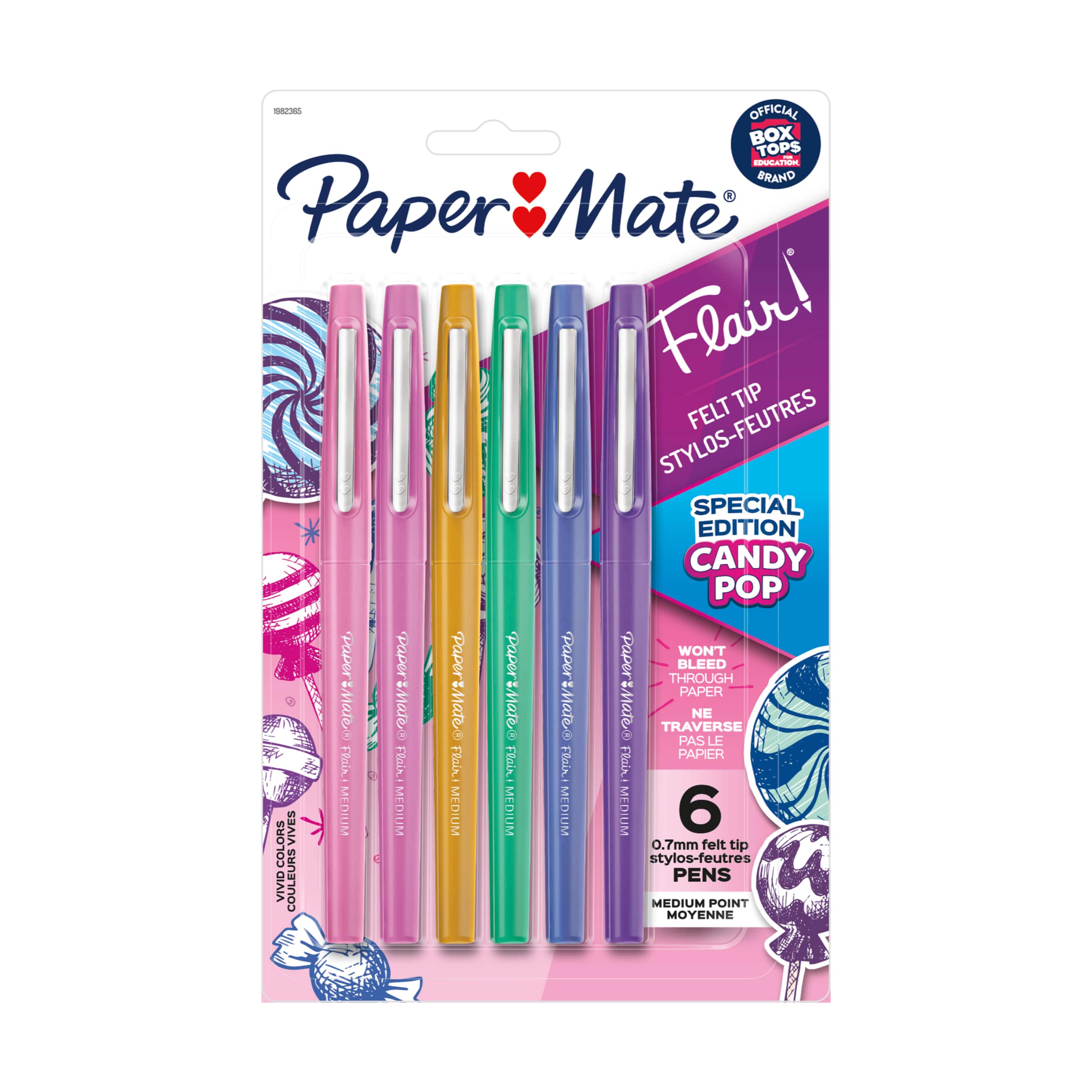 Paper Mate® Flair® Felt Tip Pen Set, 6 Color Candy Pop