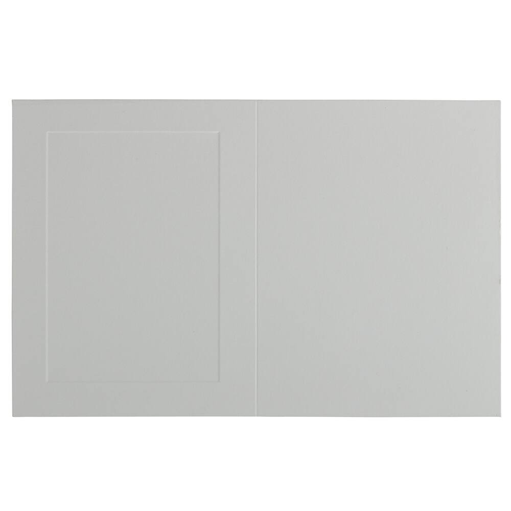 JAM Paper A1 Blank White Foldover Cards with Panel