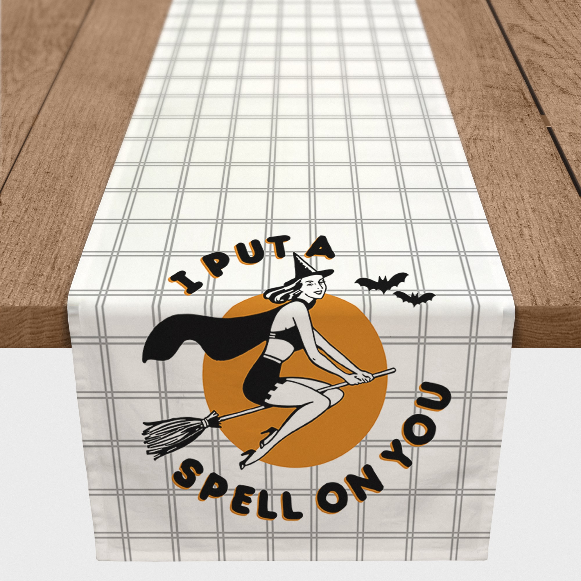 72" Retro Witch Table Runner