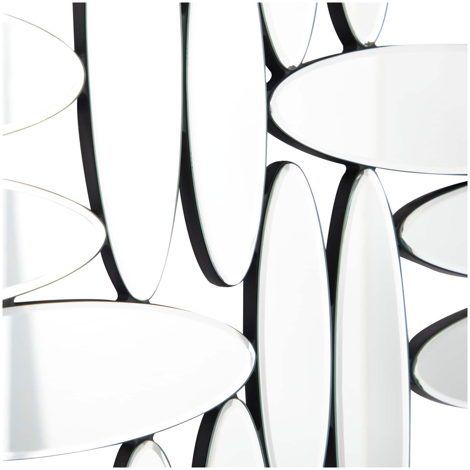 Silver Glass Frameless Wall Mirror 40" x 1" x 28"