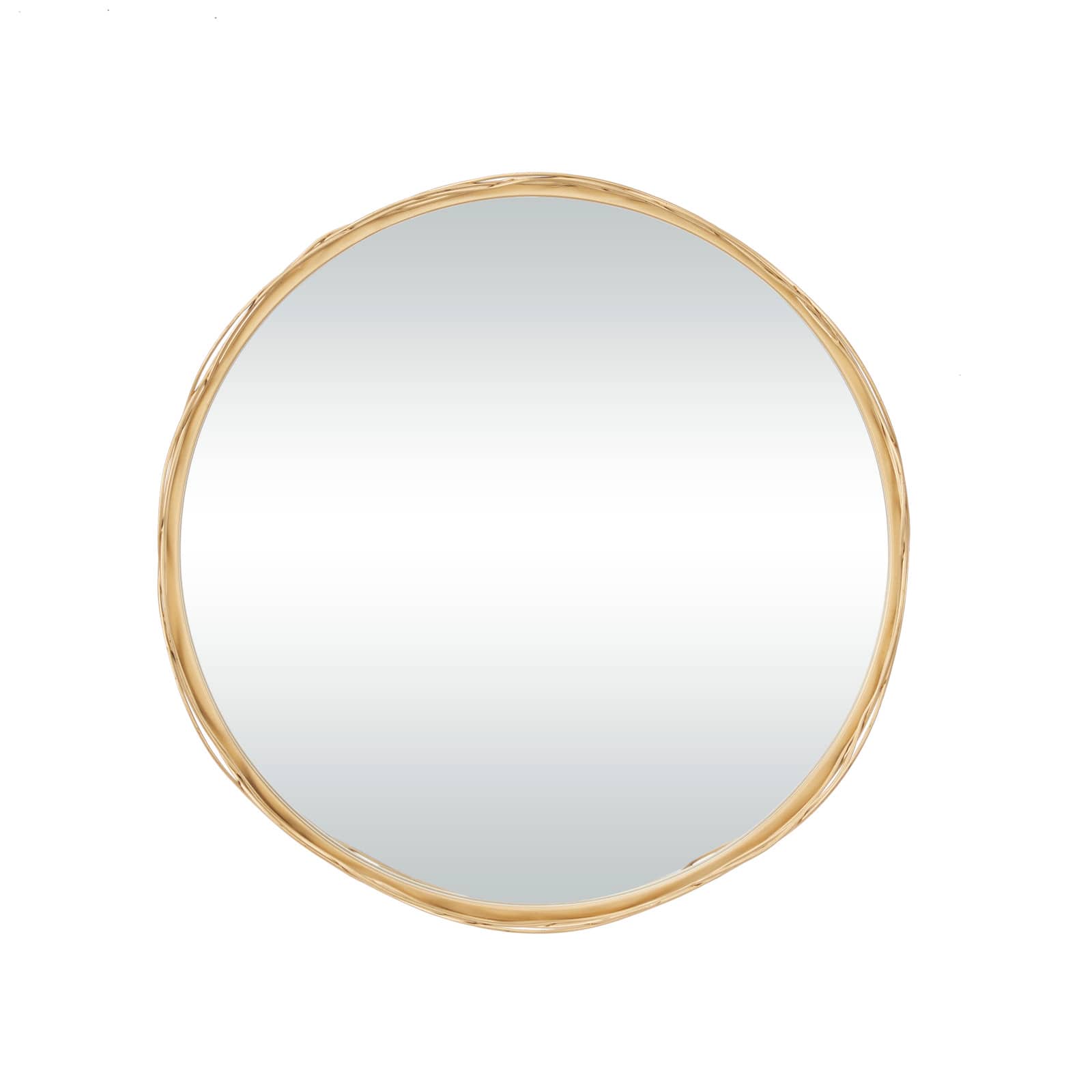 Gold Metal Glam Wall Mirror, Set of 24" x 24" x 3"