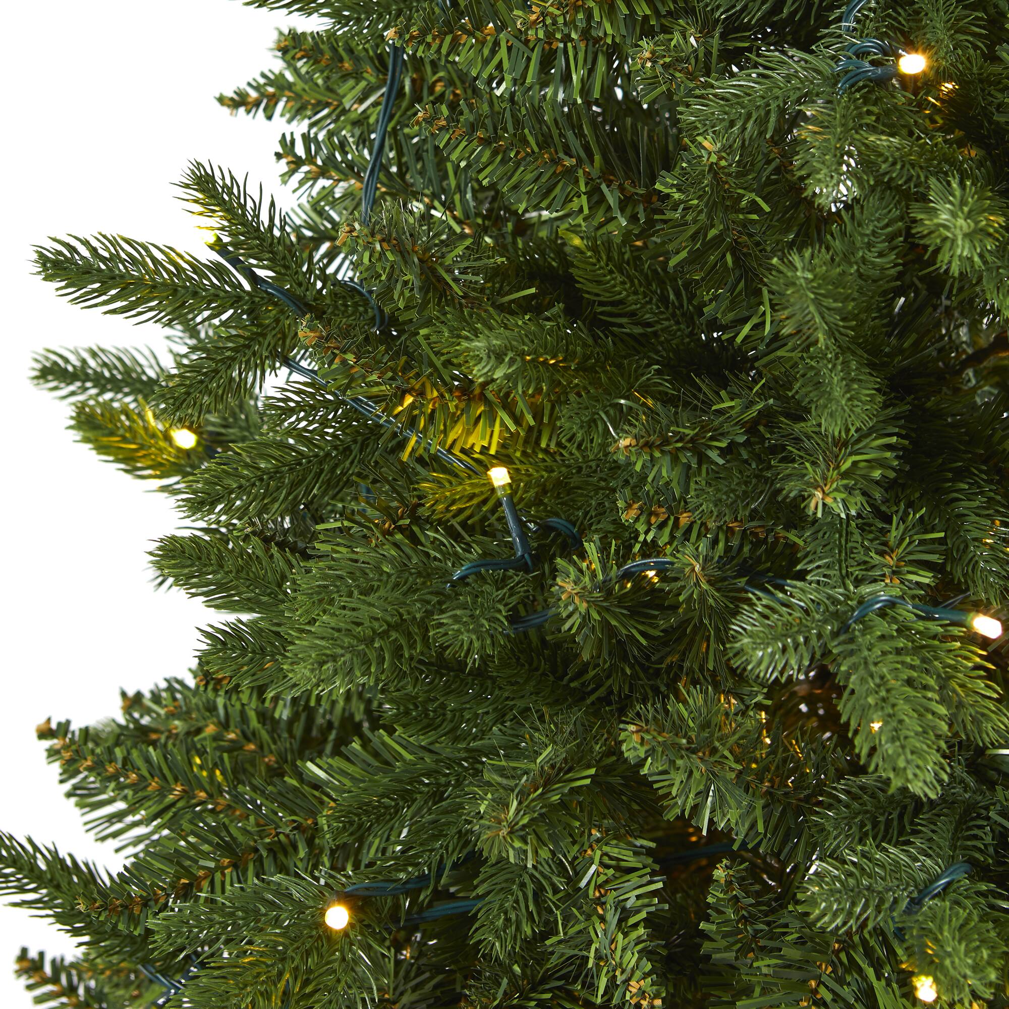 5ft. Pre-Lit New Hampshire Fir Artificial Christmas Tree, Clear LED Lights