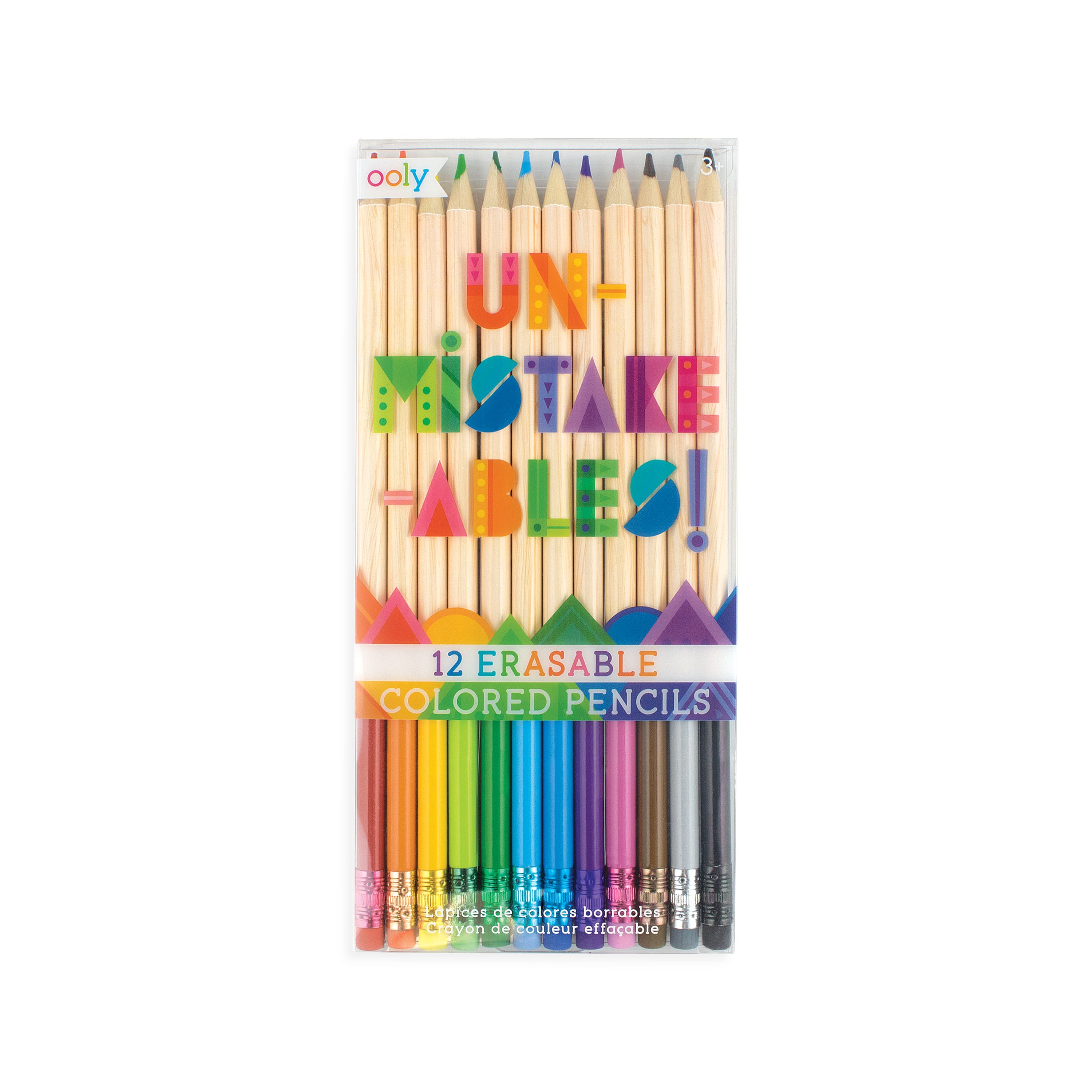 OOLY Un-Mistake-Ables! Erasable Colored Pencils Set