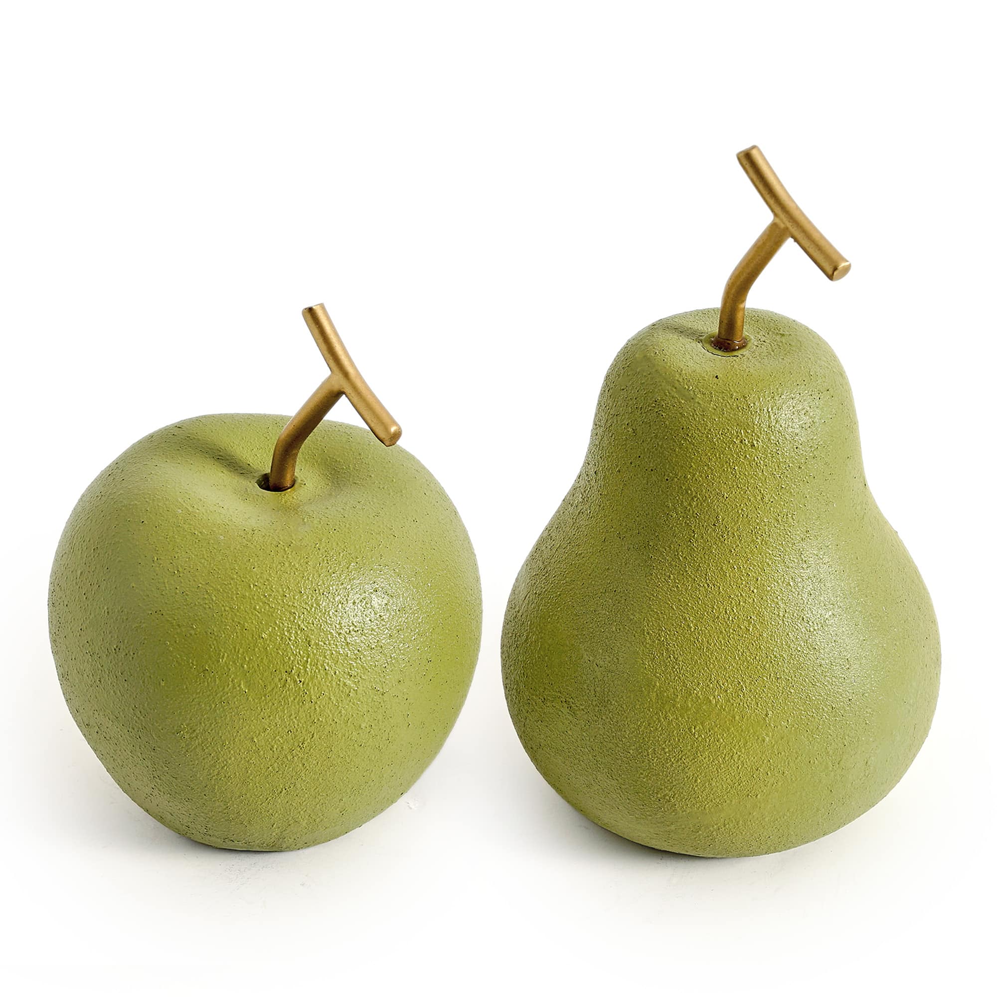 American Art Décor Green Fruit Tabletop Apple & Pear Set