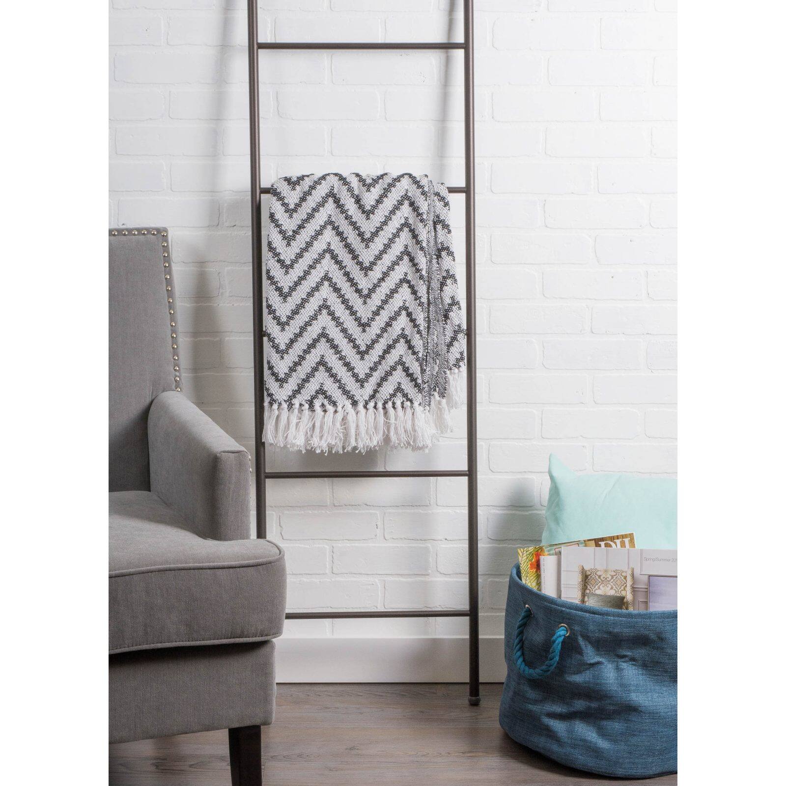 DII® Black Large Chevron Throw
