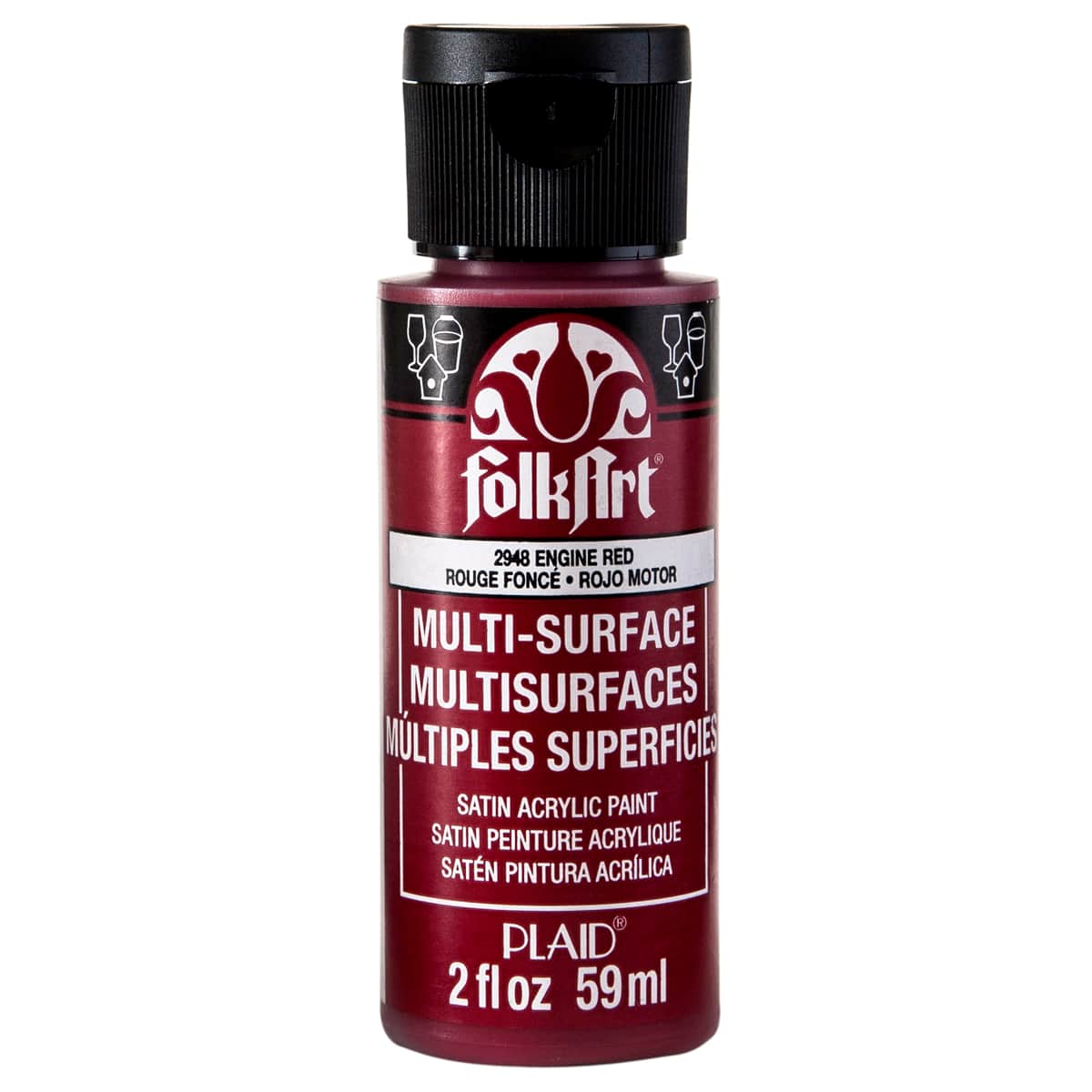 12 Pack: FolkArt® Multi-Surface Satin Acrylic Paint, 2oz.