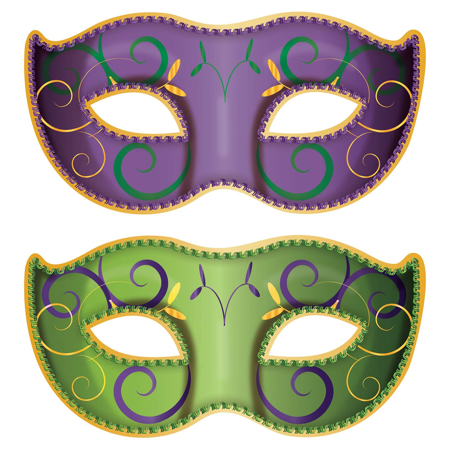 Beistle Assorted 37" Jumbo Mardi Gras Mask Cutouts, 2ct.