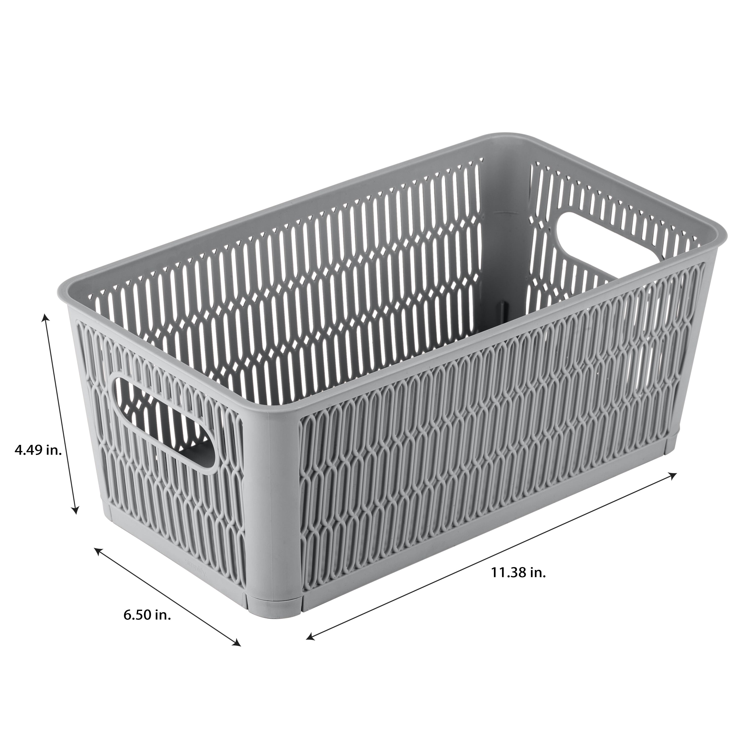 Simplify Slide 2 Stack It Small Storage Tote Baskets