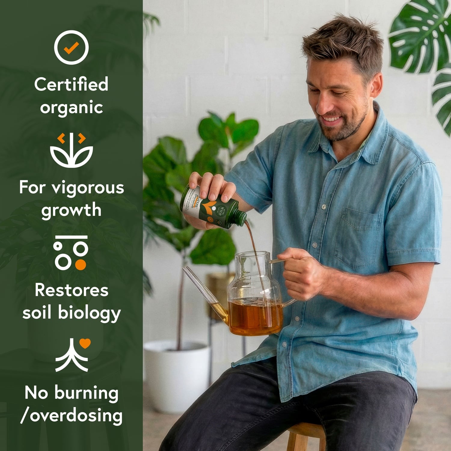 We The Wild™ 5.1oz. Concentrate Fast-Release Organic Plant Food for Houseplants