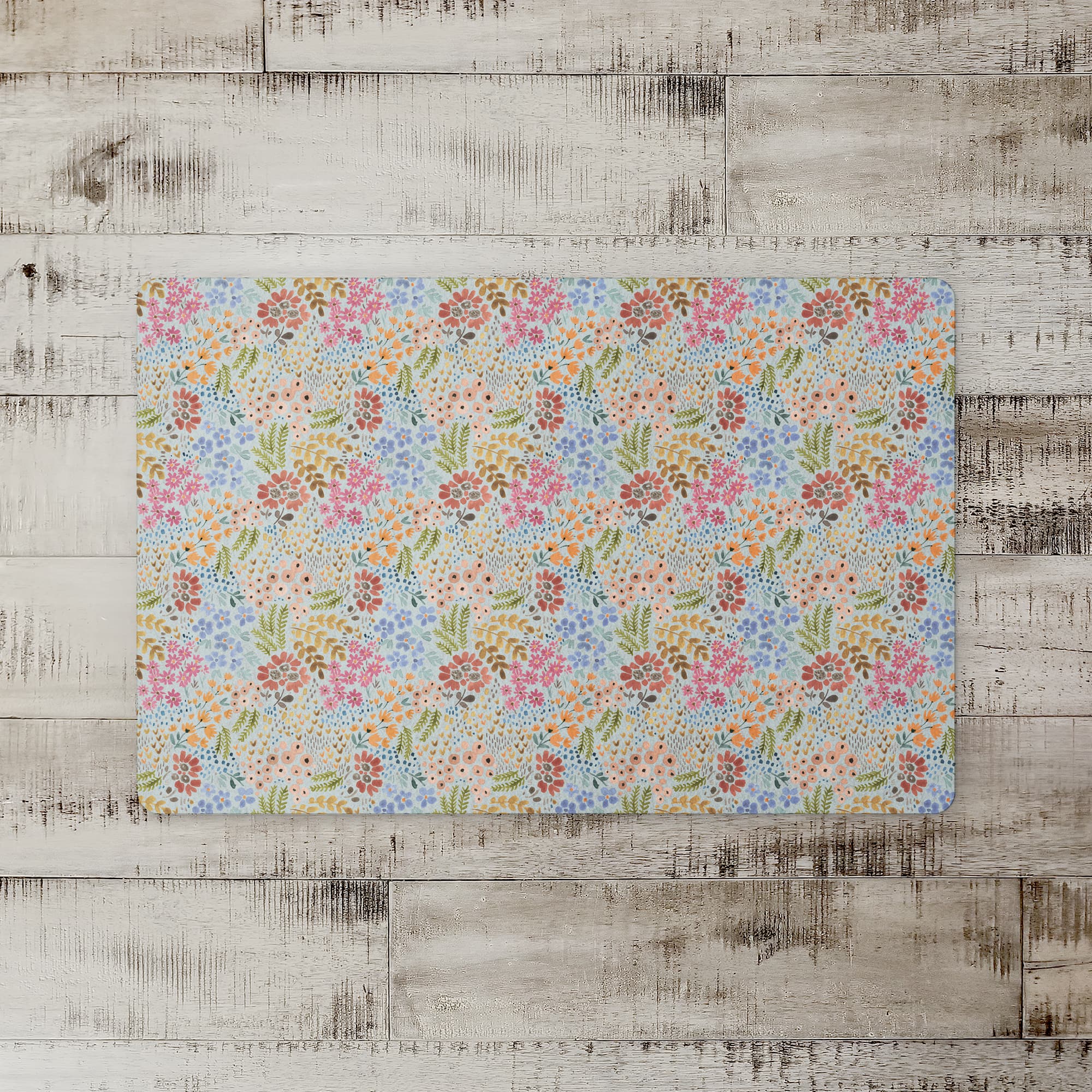 Wild Flower Floral Floor Mat