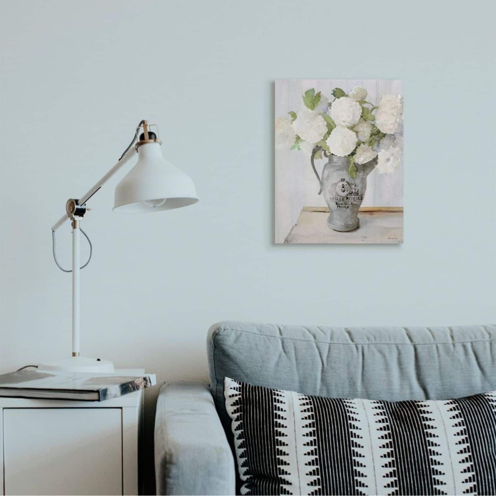 Stupell Industries White Hydrangea Bouquet Canvas Wall Art