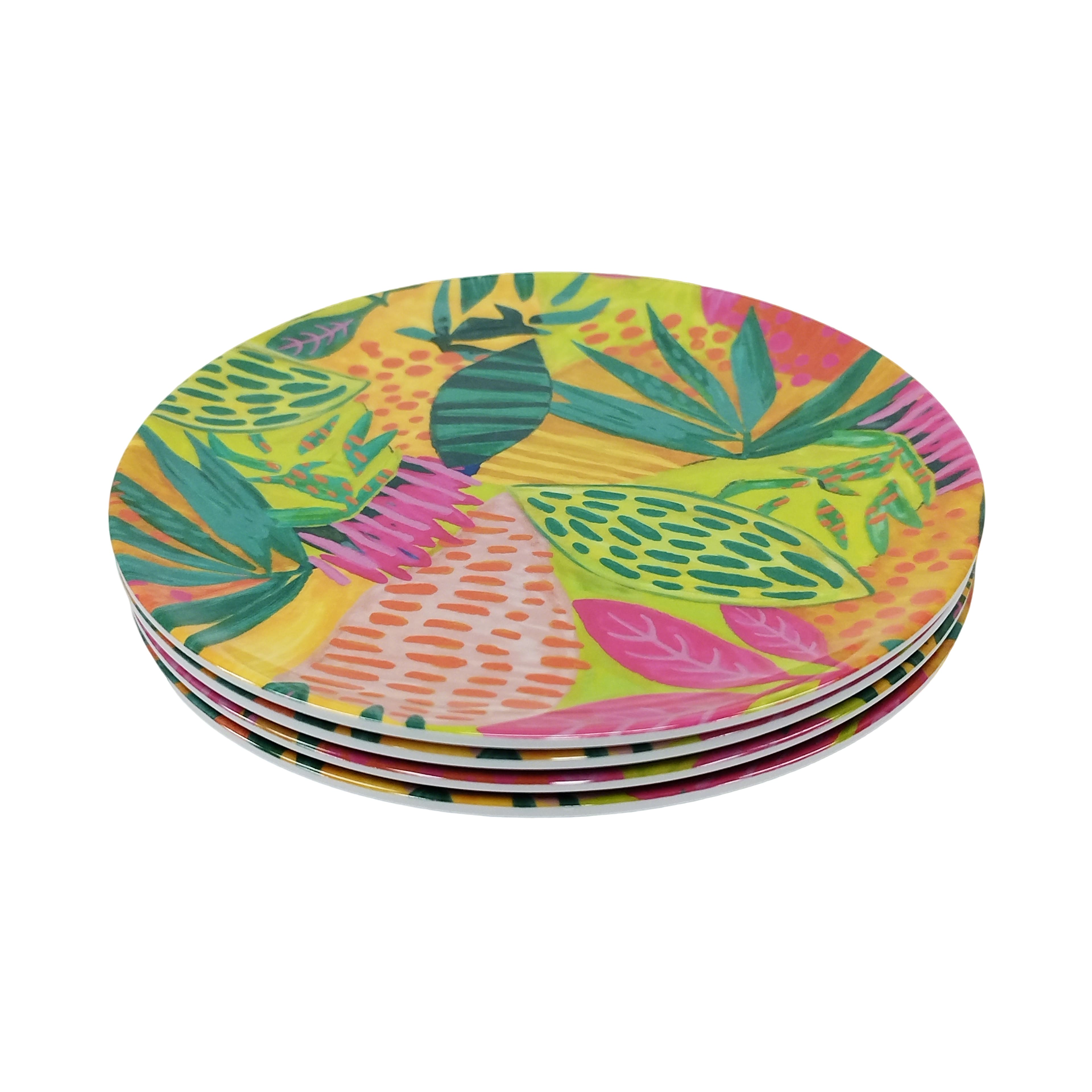 7" Hothouse Print Melamine Snack Plates, 4ct. by Celebrate It™