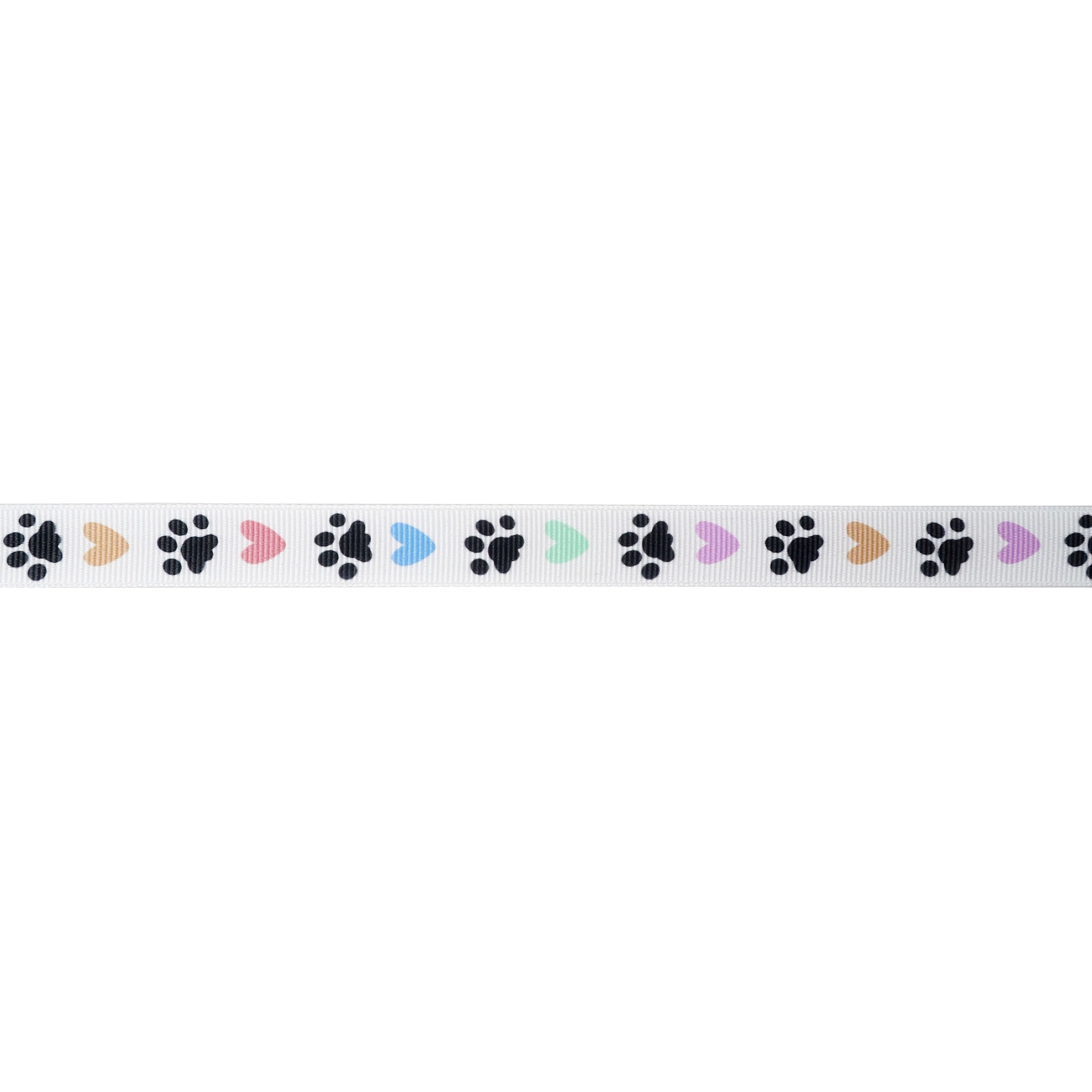 12 Pack: 5/8" x 7yd. Grosgrain Paw Print Ribbon by Celebrate It™