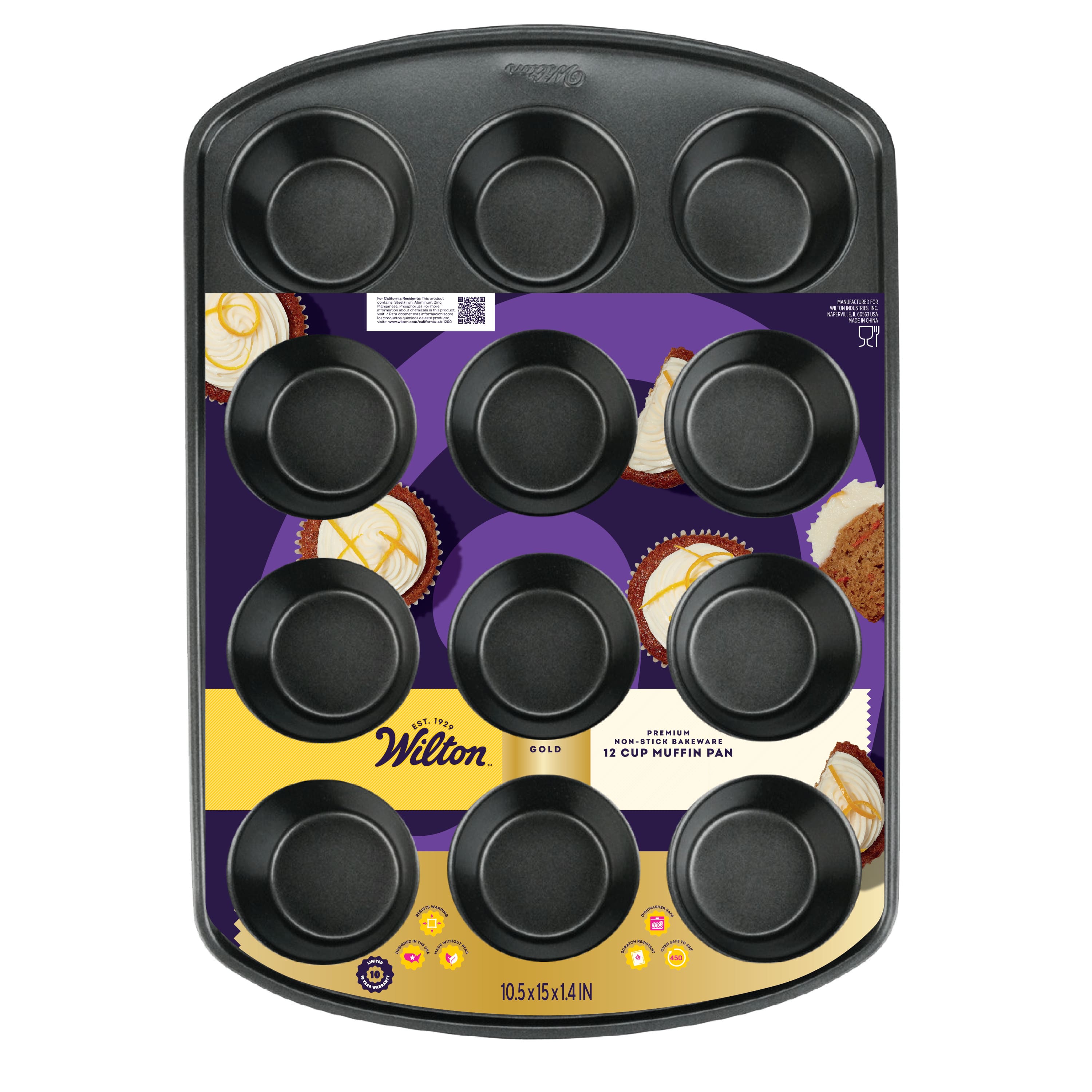 Wilton® Gold Non-Stick Bakeware 12 Cup Muffin Pan