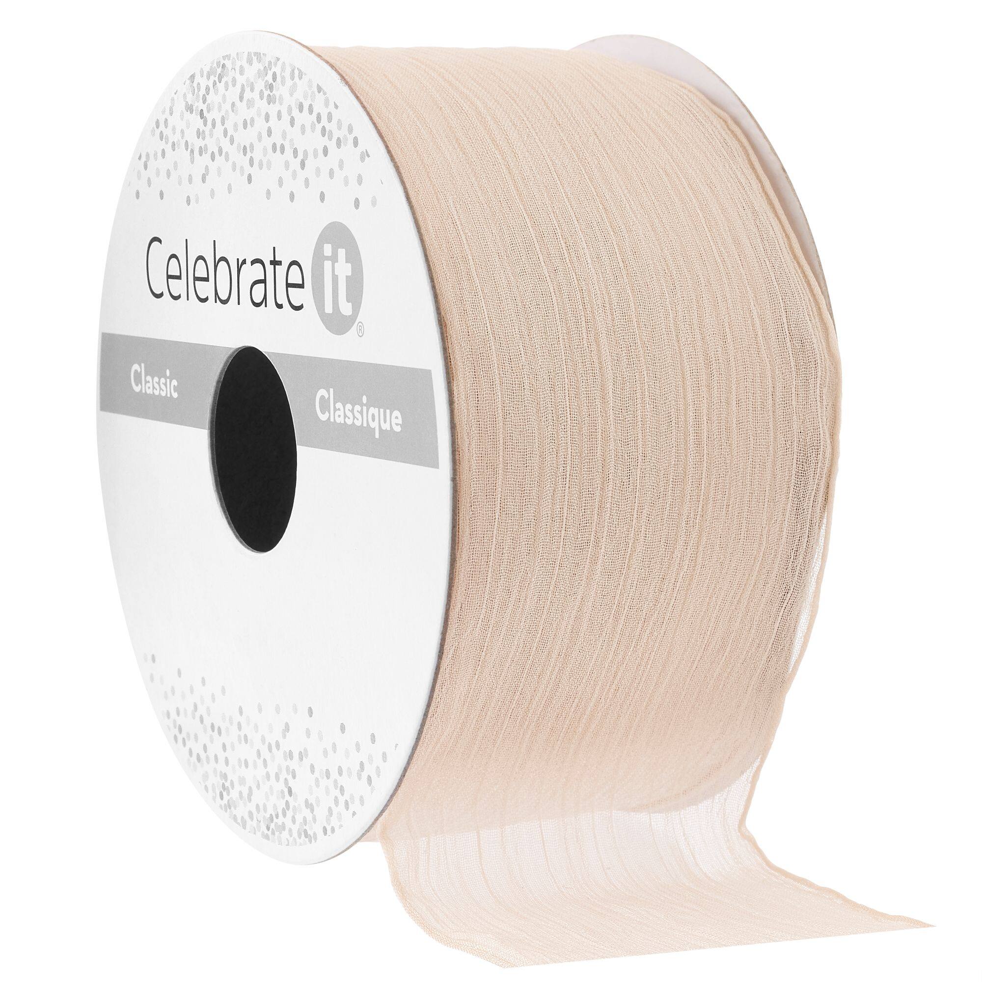 12 Pack: 1.5" x 3yd. Wired Crackle Chiffon Ribbon by Celebrate It™