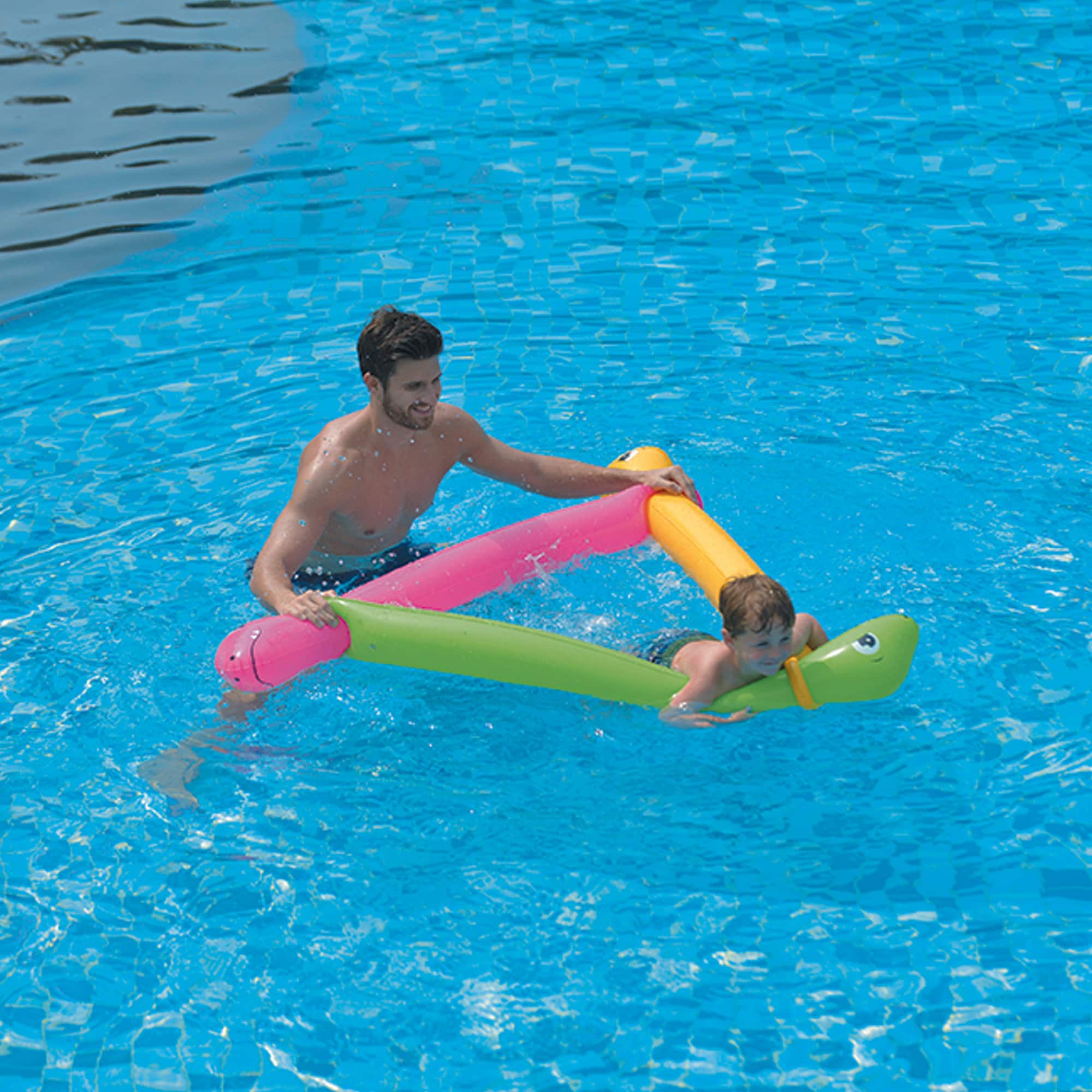 Dinosaur Twisty Tube Inflatable Swimming Pool Noodle, 5.25ft