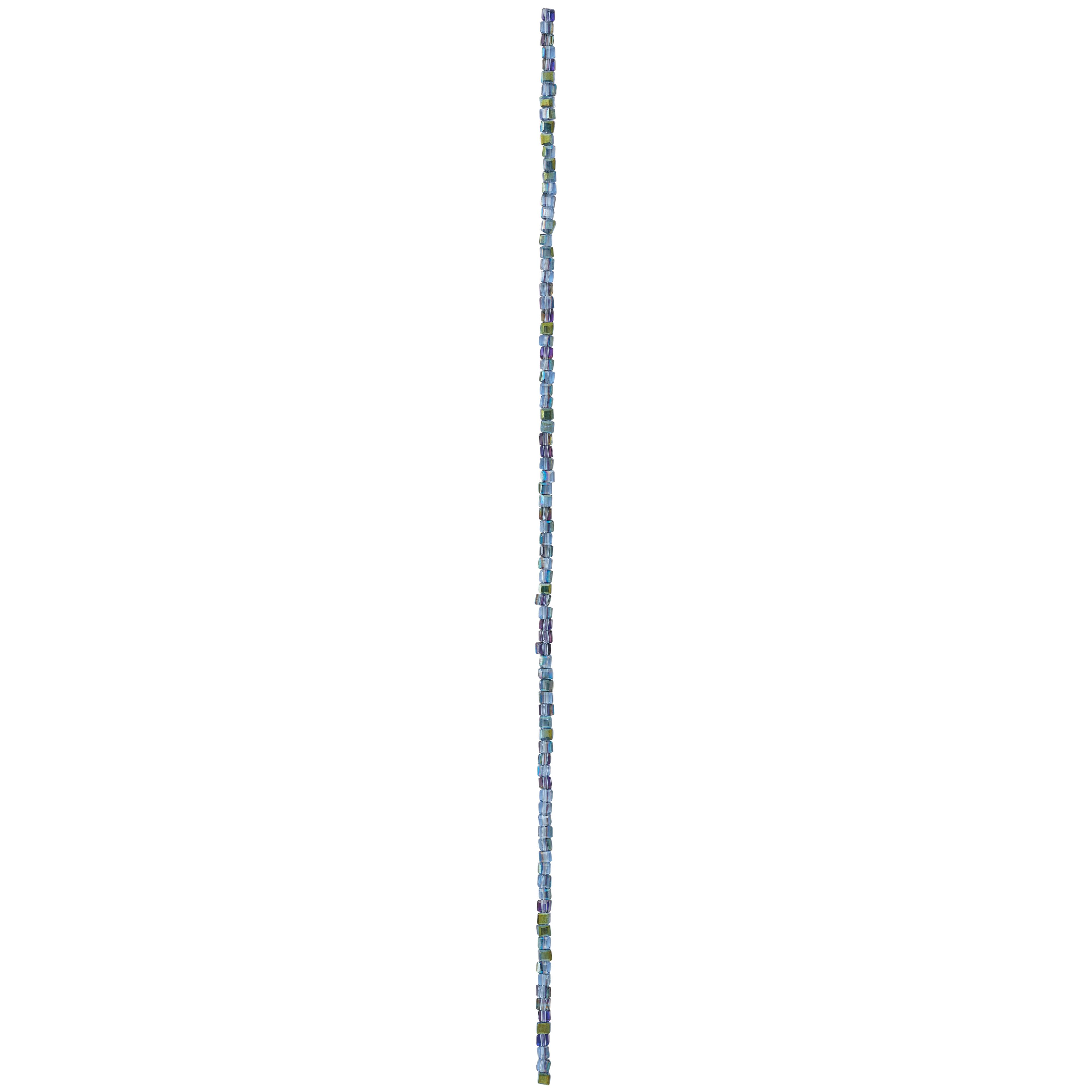 12 Pack: Amethyst Glass Cube Beads, 3mm by Bead Landing™