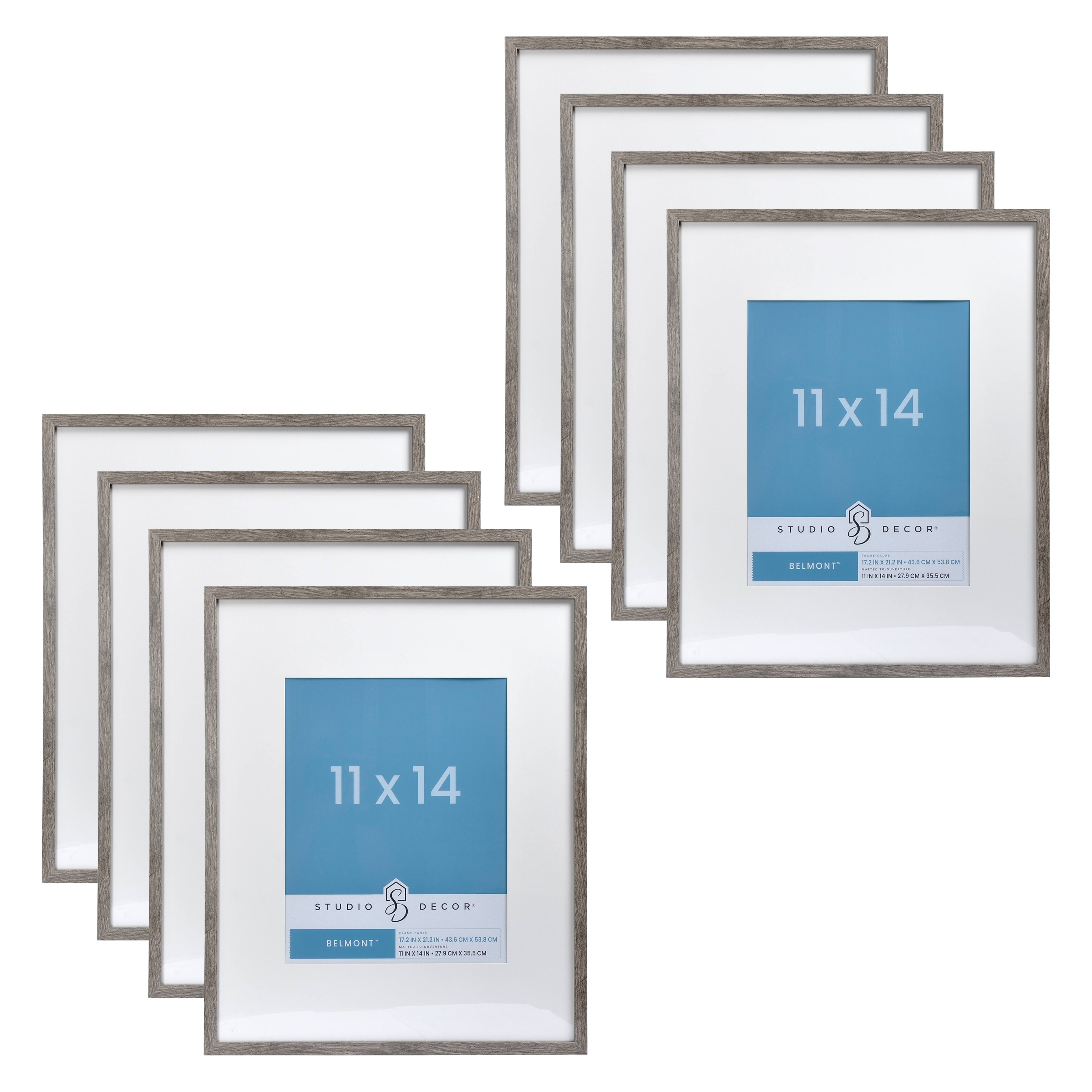 8 Pack: Narrow Belmont Frame with Mat by Studio Décor®