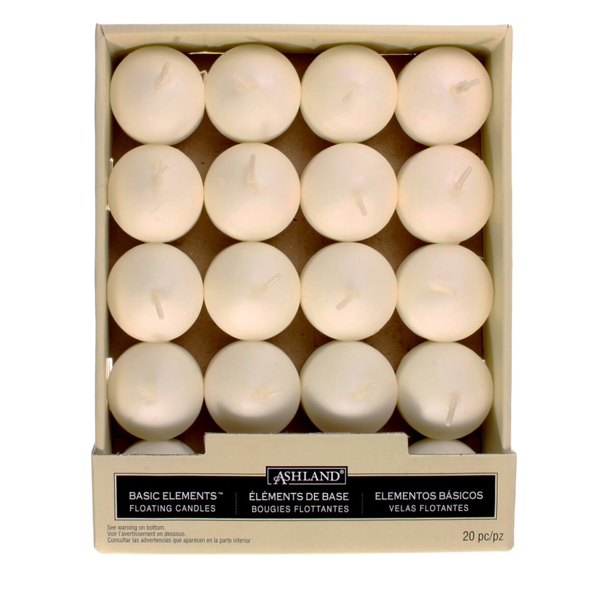12 Packs: 20 ct. (240 total) Ivory Floating Candles by Ashland®