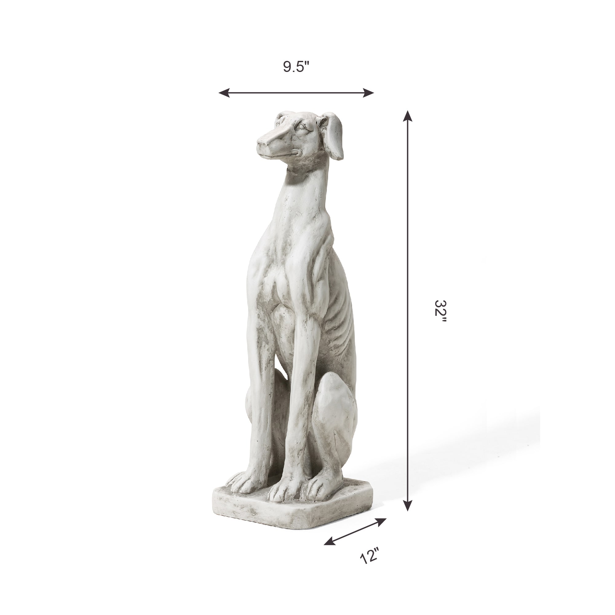Glitzhome® 32" Sitting Dog Garden Statues, 2ct.
