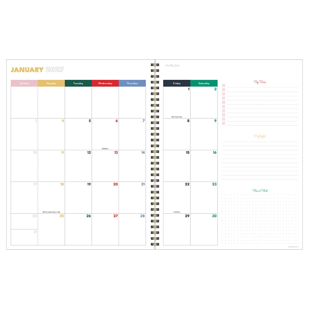 2027 Cherry Picked Large Weekly Monthly Planner