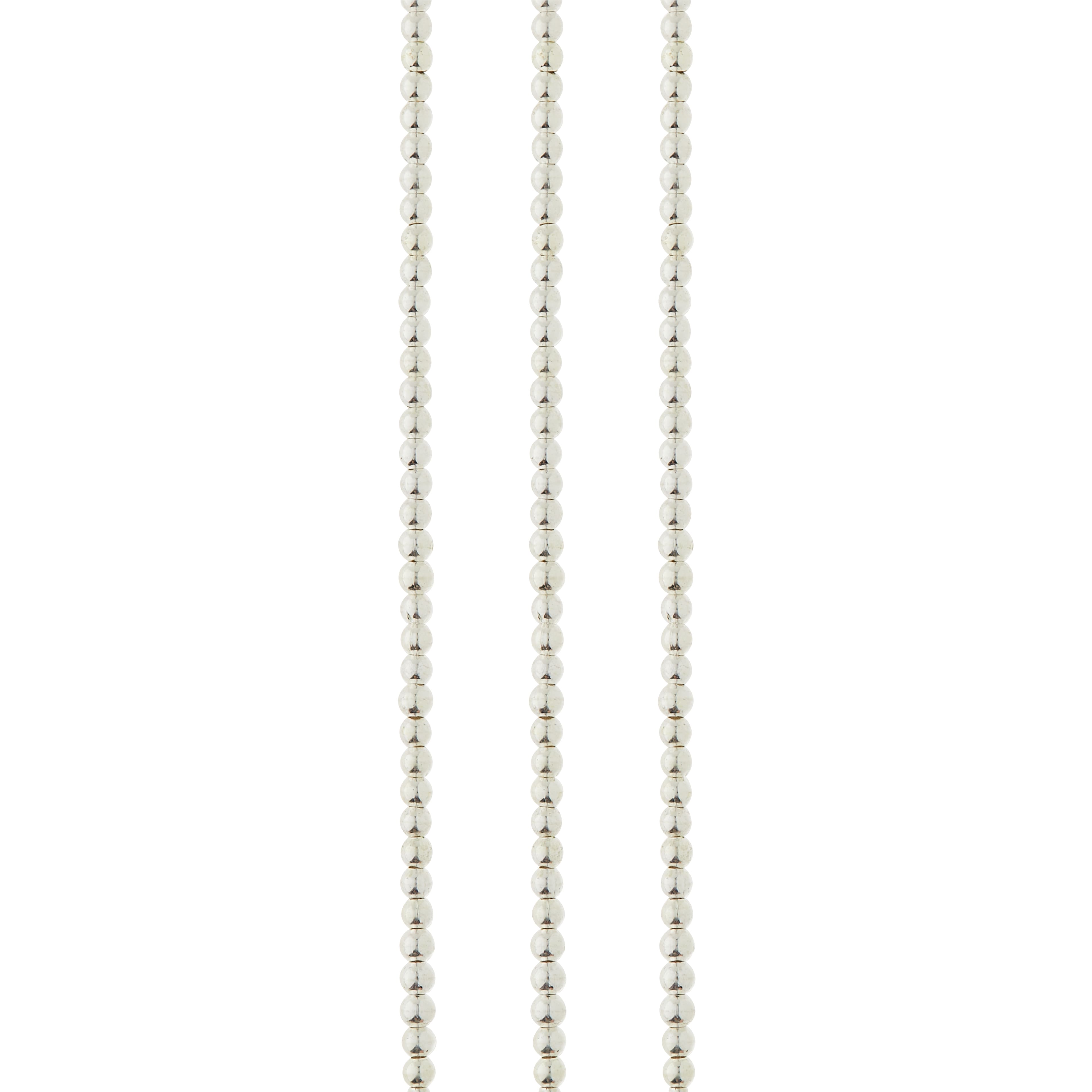 Sterling Silver-Plated Round Beads by Bead Landing