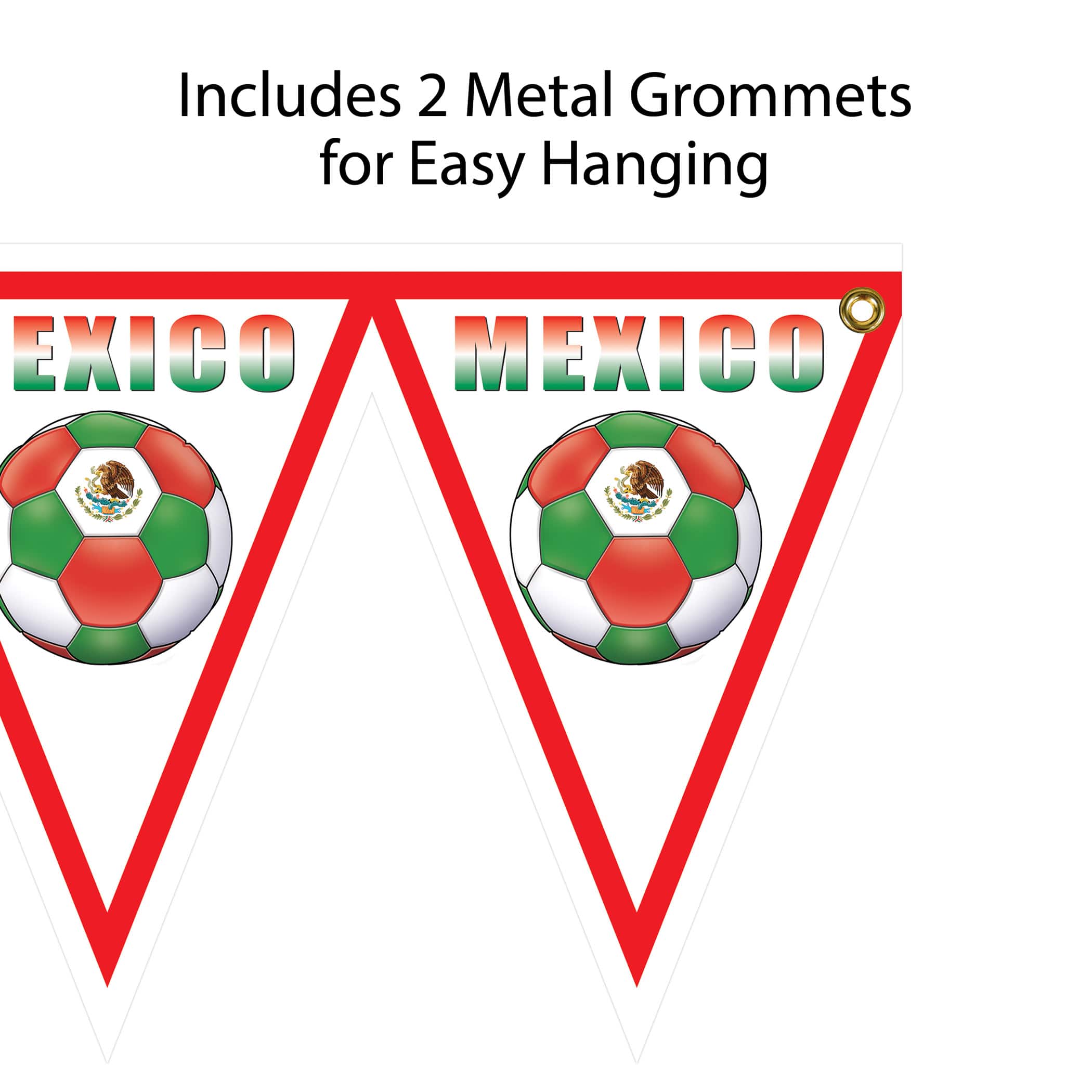 11" x 6.5ft. Mexico Soccer Pennant Banner