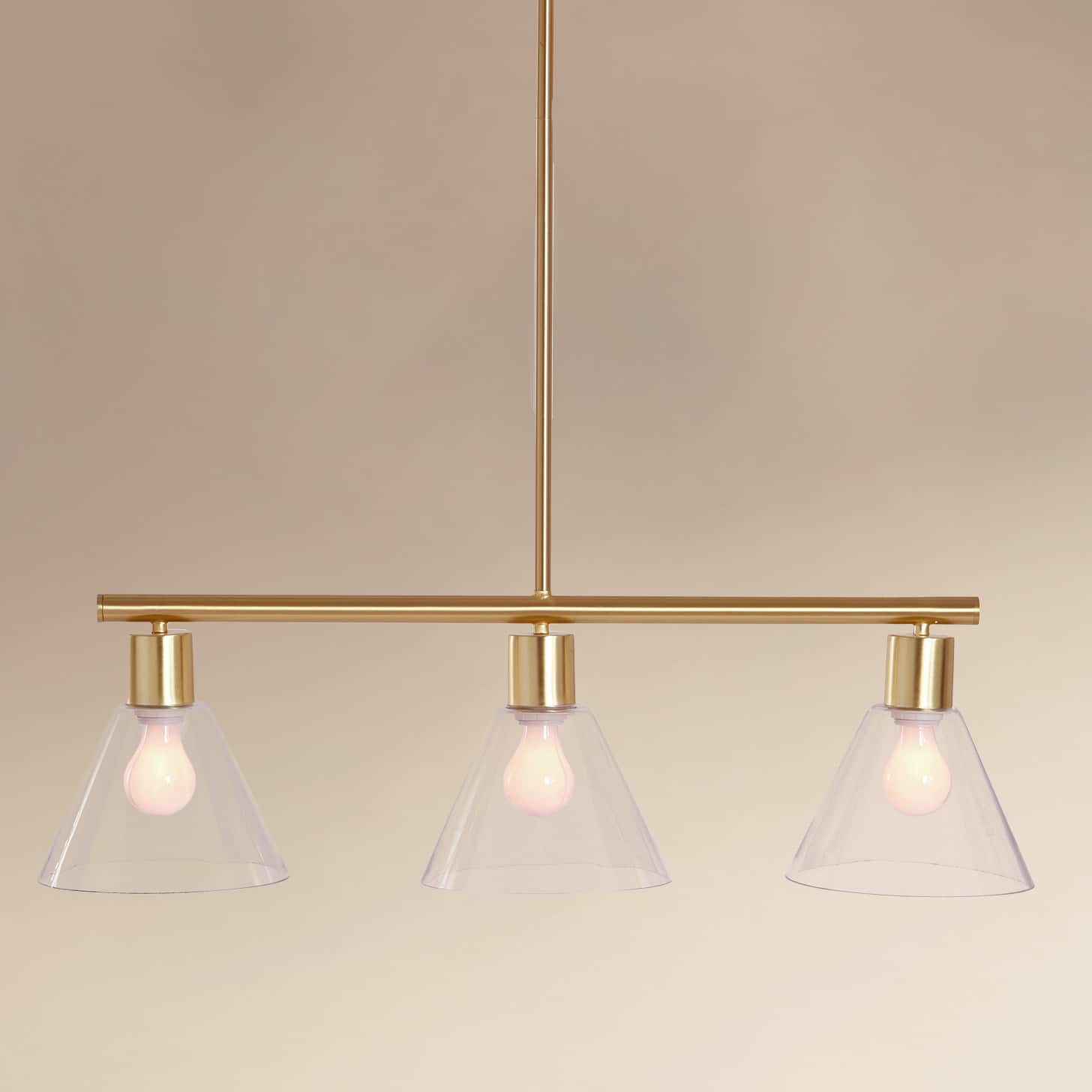 Hello Honey® Brushed Gold Modern Linear Ceiling Light