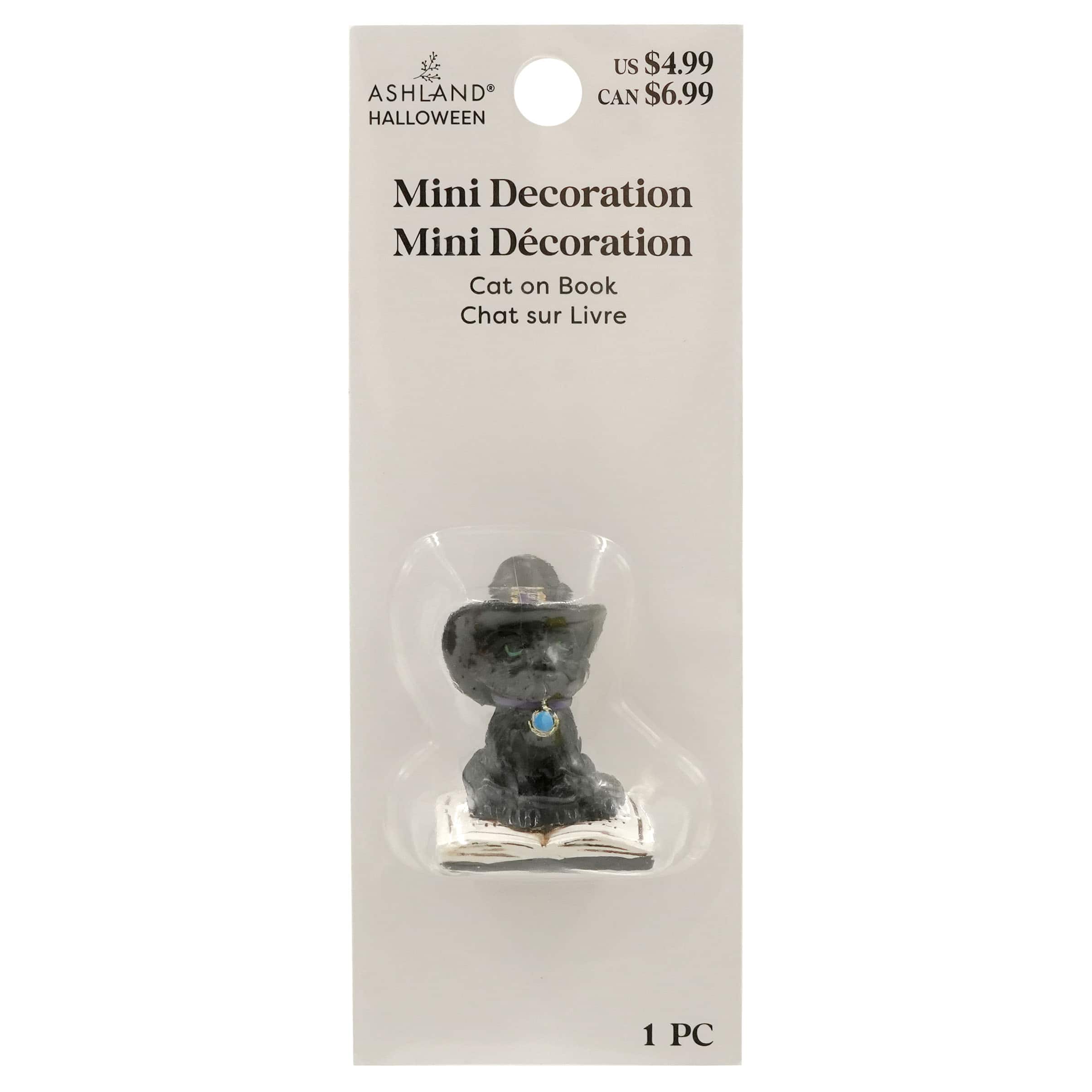 Mini Black Cat on Book by Ashland®