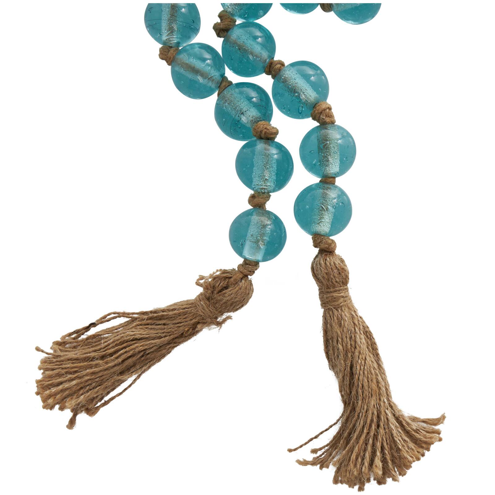 4ft. Glass Handmade Round Beaded Garland with Tassel