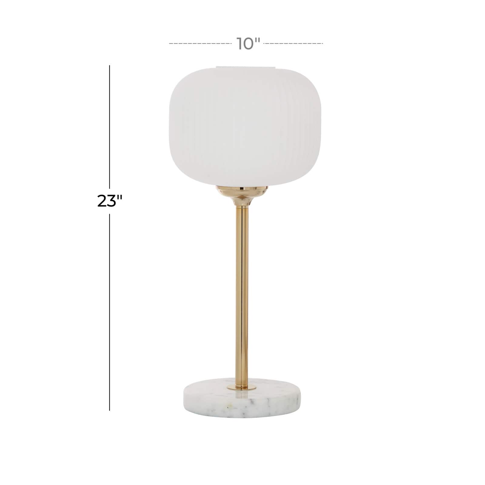 CosmoLiving by Cosmopolitan 23" White Metal Modern Table Lamp