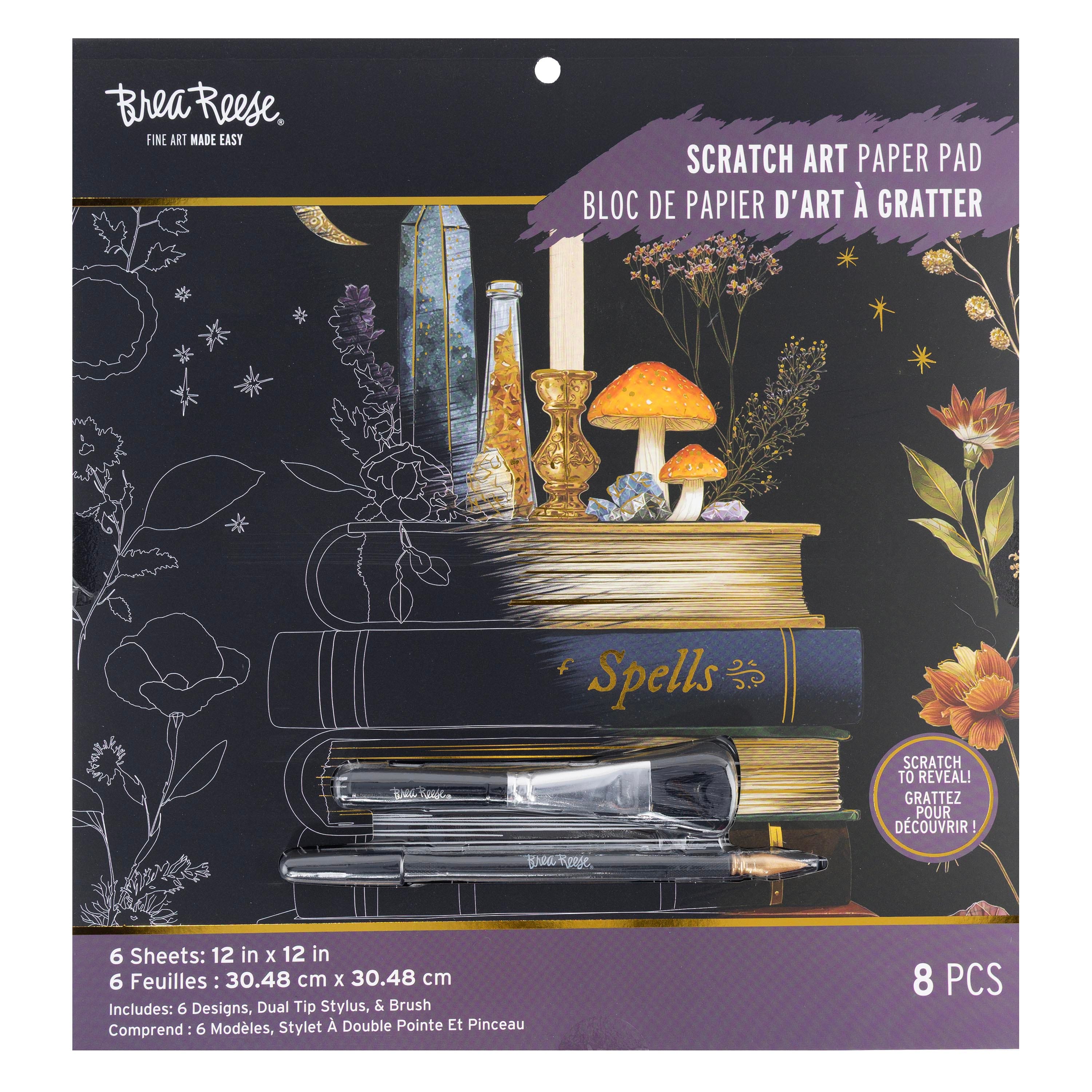 Brea Reese® 12" x 12" Coven Scratch Art Paper Pad
