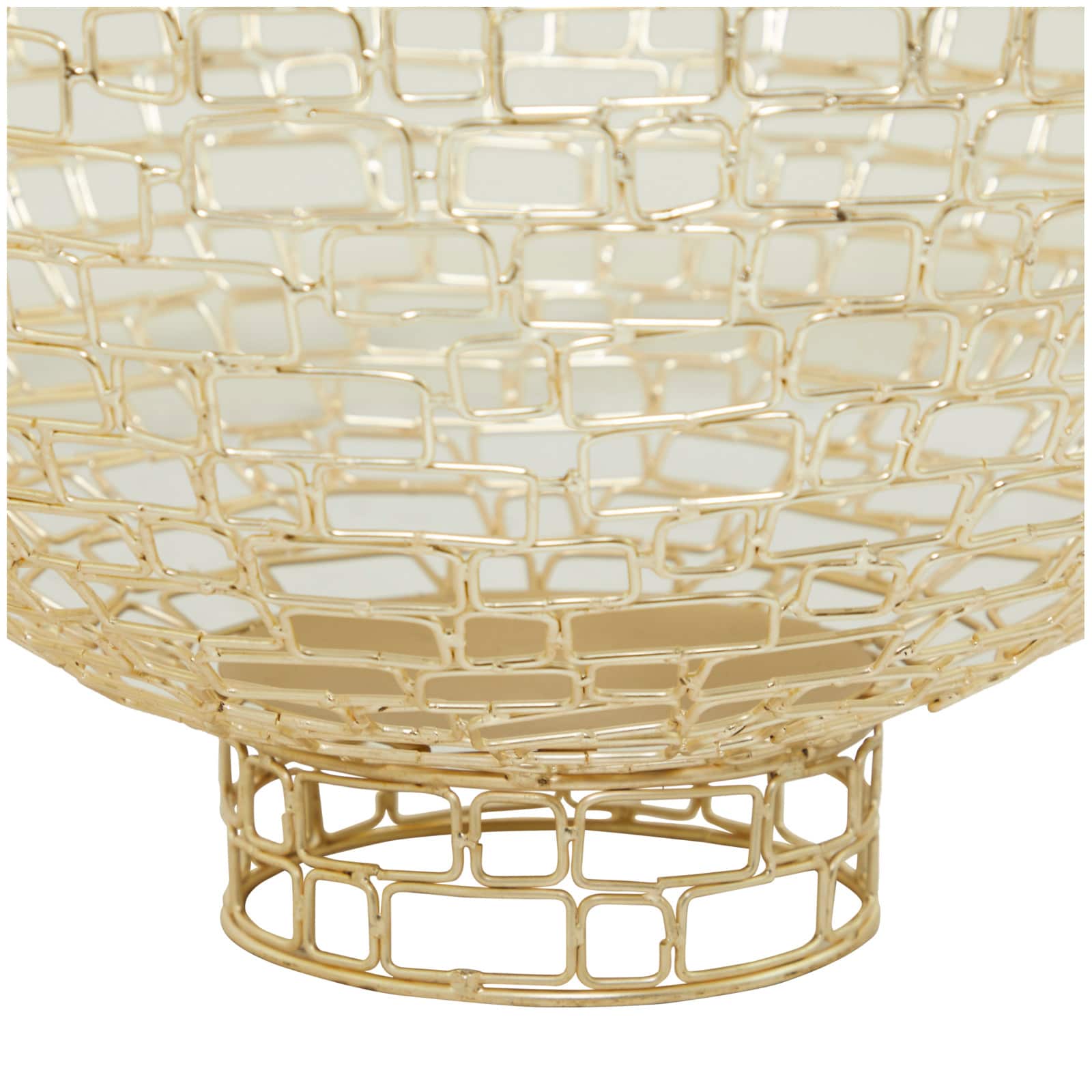 Gold Metal Chain Link Decorative Bowl Set