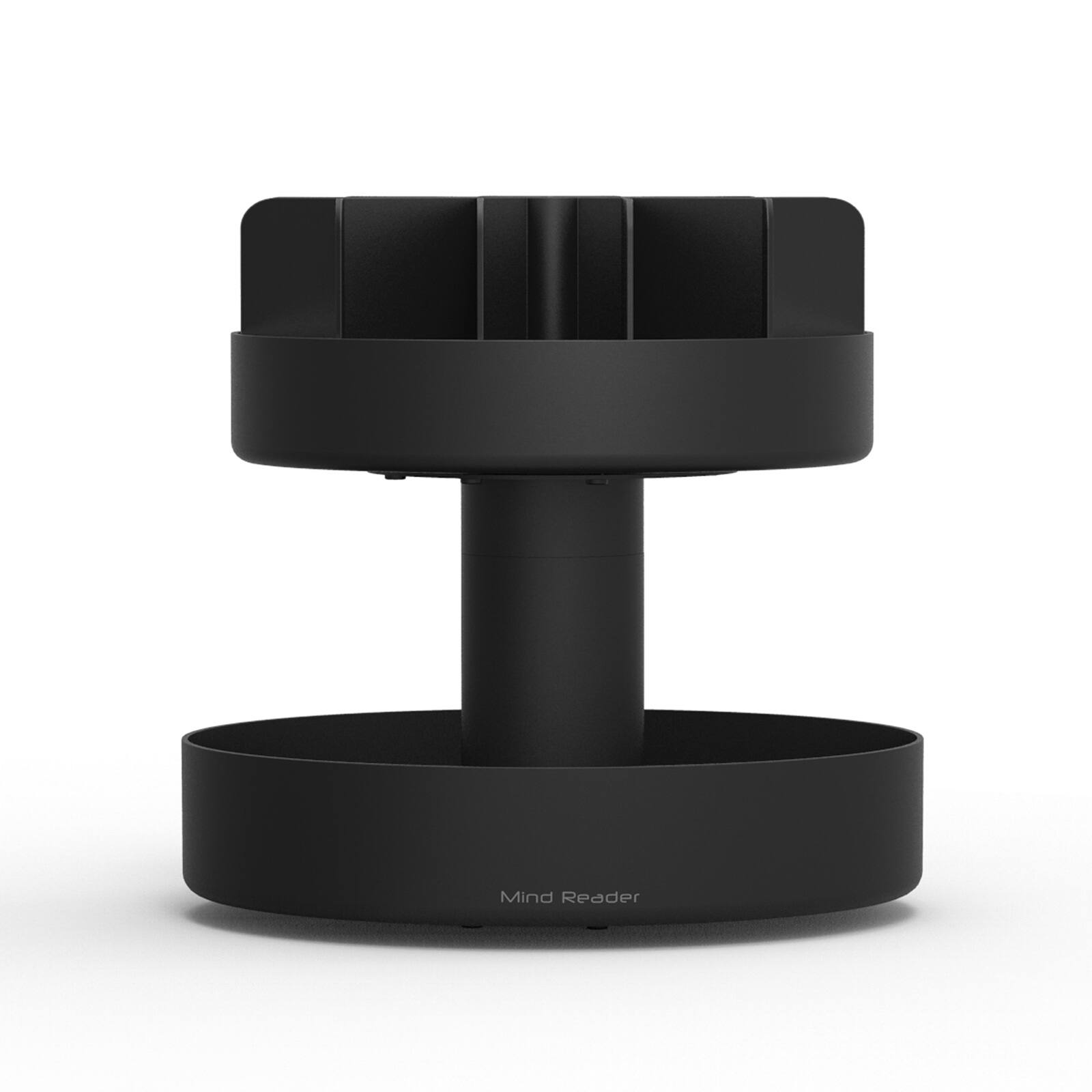 Mind Reader Black 2-Tier Lazy Susan Granola Bar and Snack Organizer