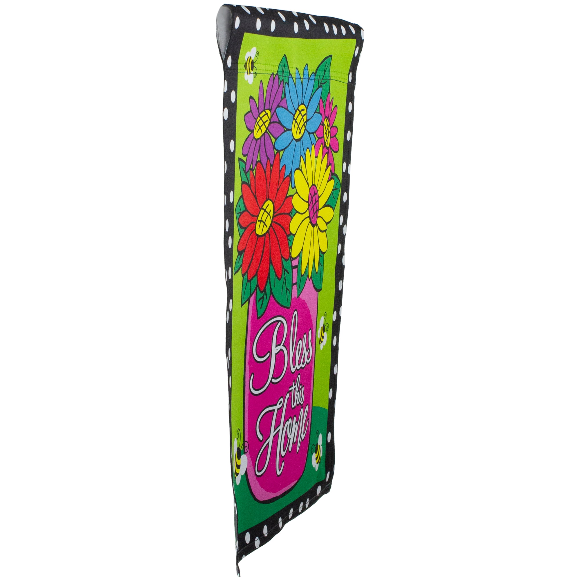 Bless this Home Bouquet with Vase Outdoor Garden Flag 12.5" x 18"
