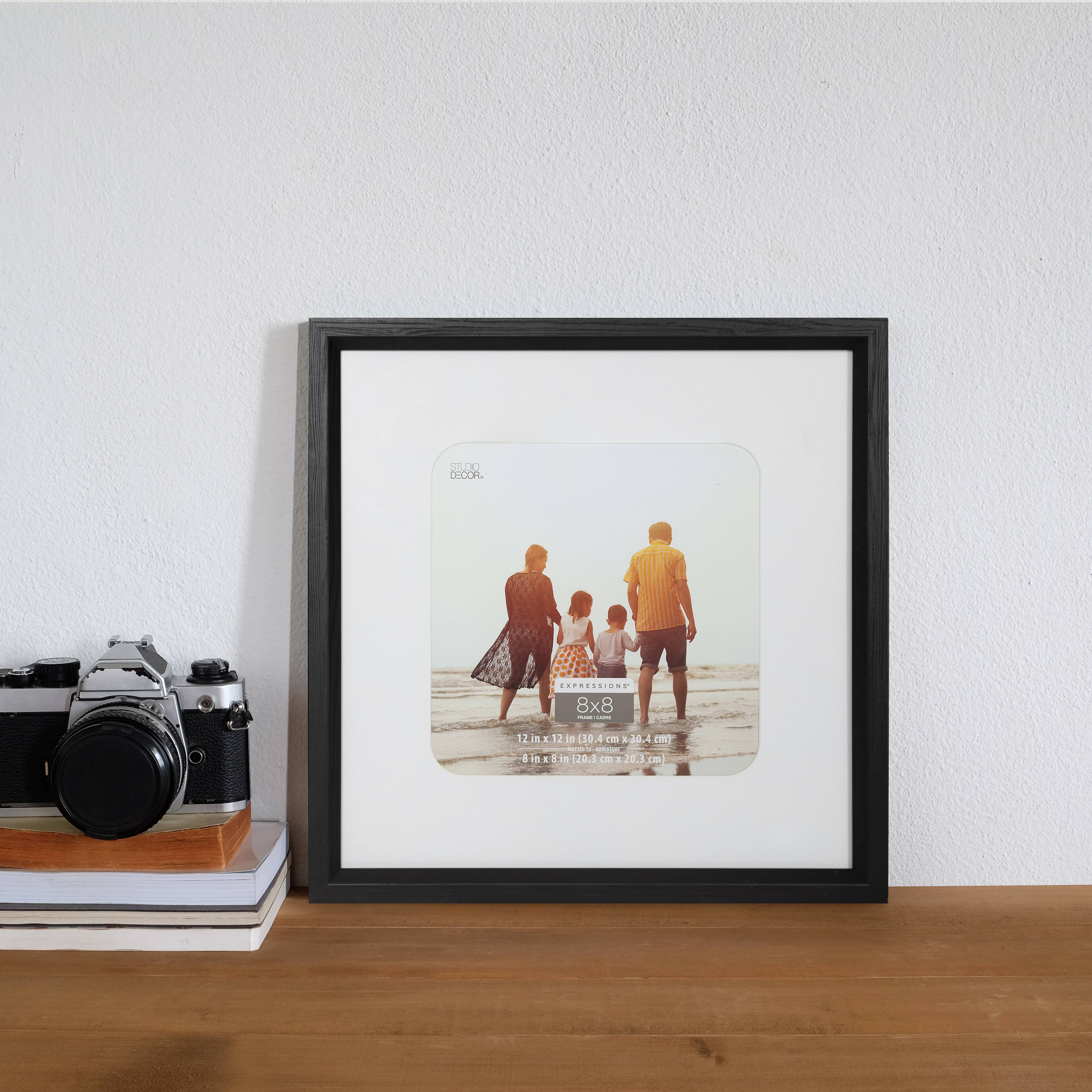 Expressions™ 8" x 8" White & Black Frame with Mat by Studio Décor®