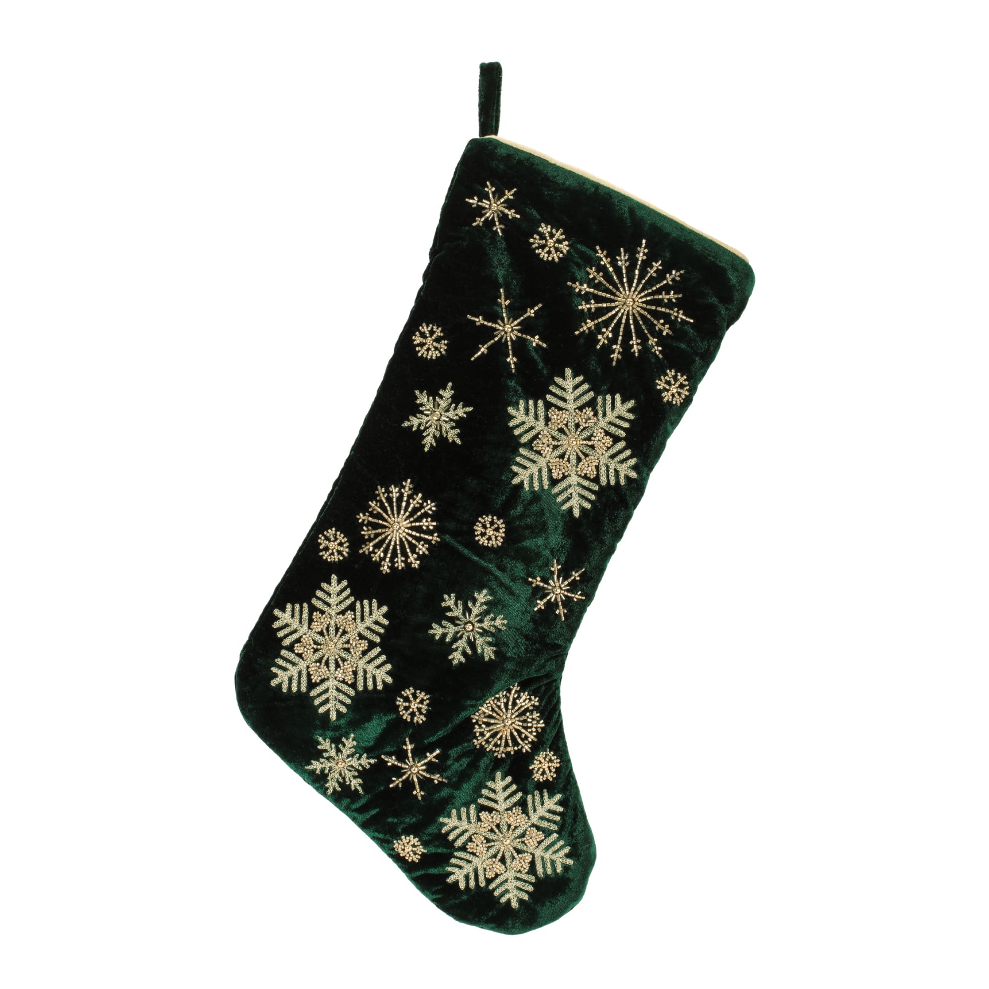 Melrose 19.5" Velvet Snowflake Christmas Stockings, 2ct.