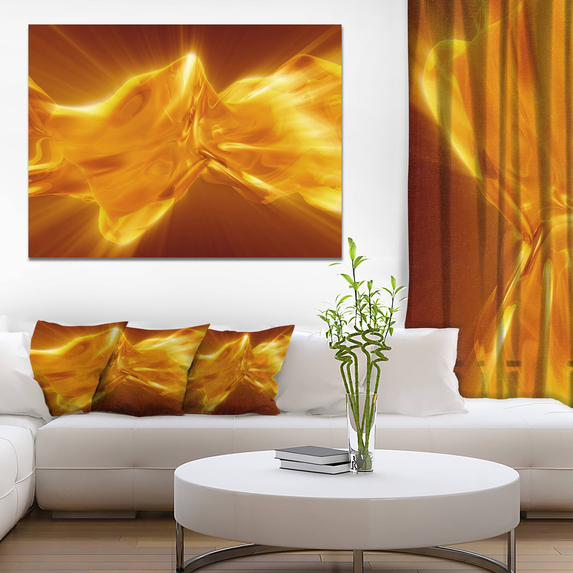 Designart - Plasmas and Liquid With Fiery Shine