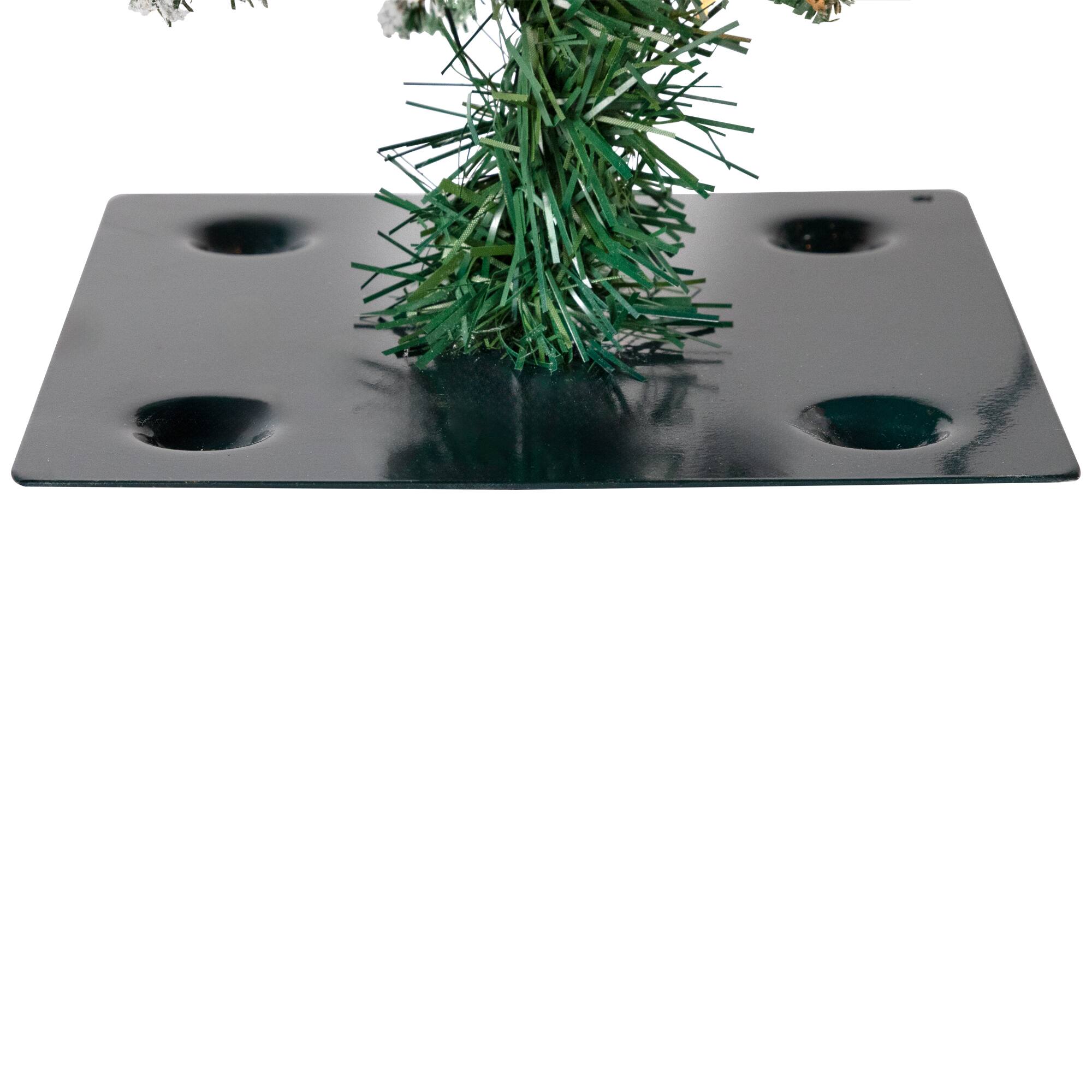 3.5ft. Pre-Lit Flocked Alpine Artificial Christmas Tree, Clear Lights
