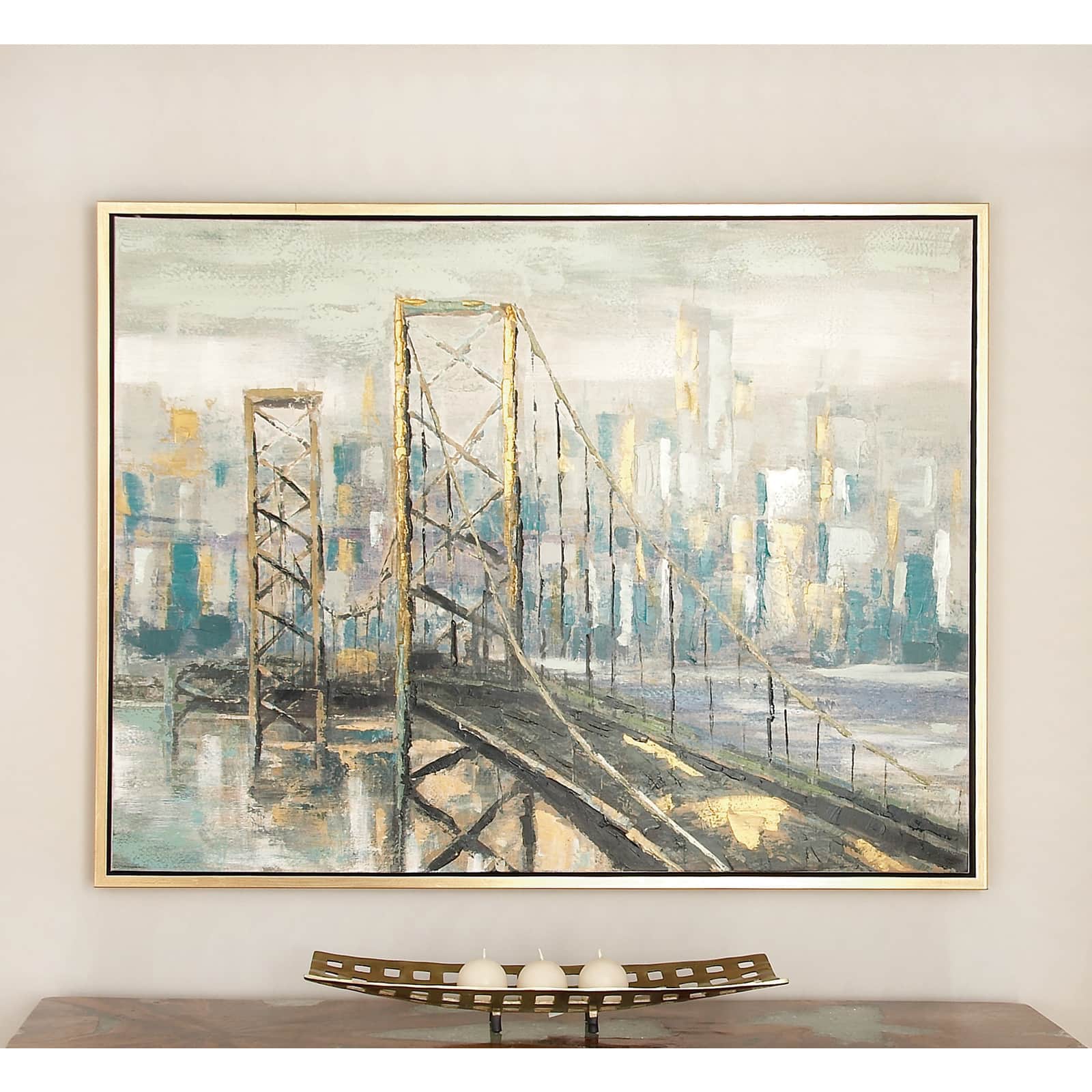 Light Brown Traditional Architecture Canvas Wall Art